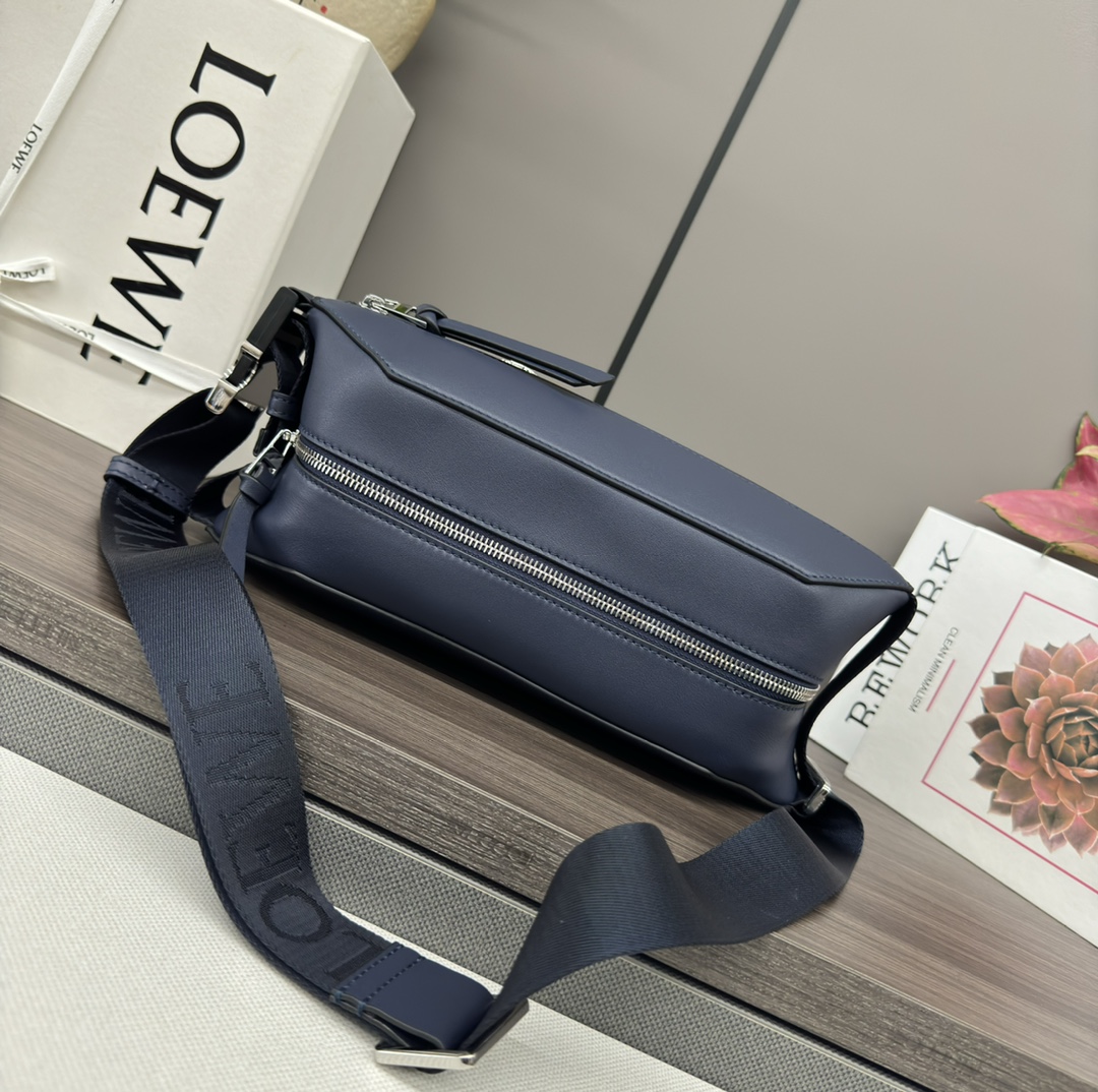 LOEWE Leather Convertible Belt Bag blue
