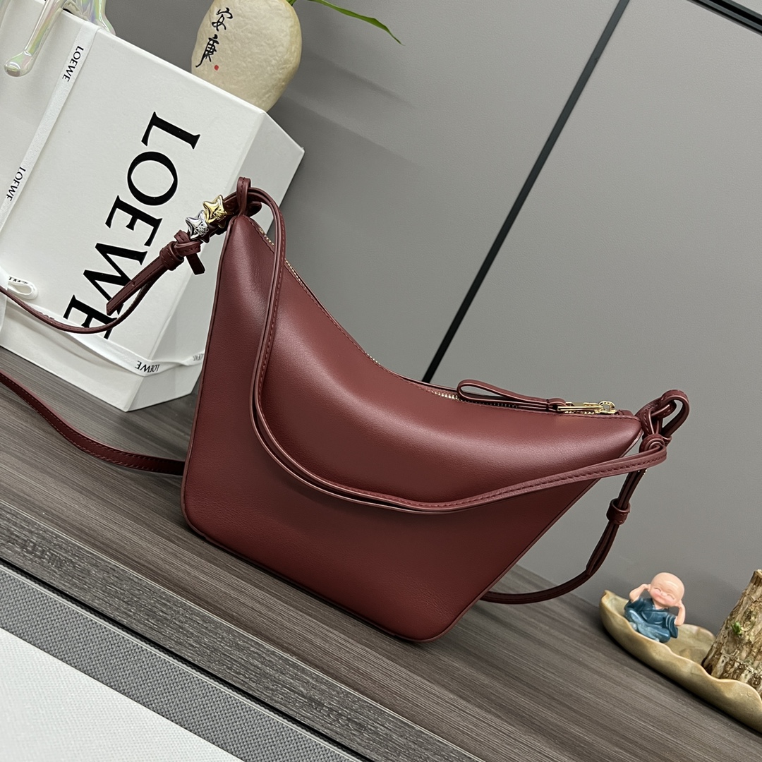 Loewe Crimson Calfskin Mini Hammock Hobo | eBay