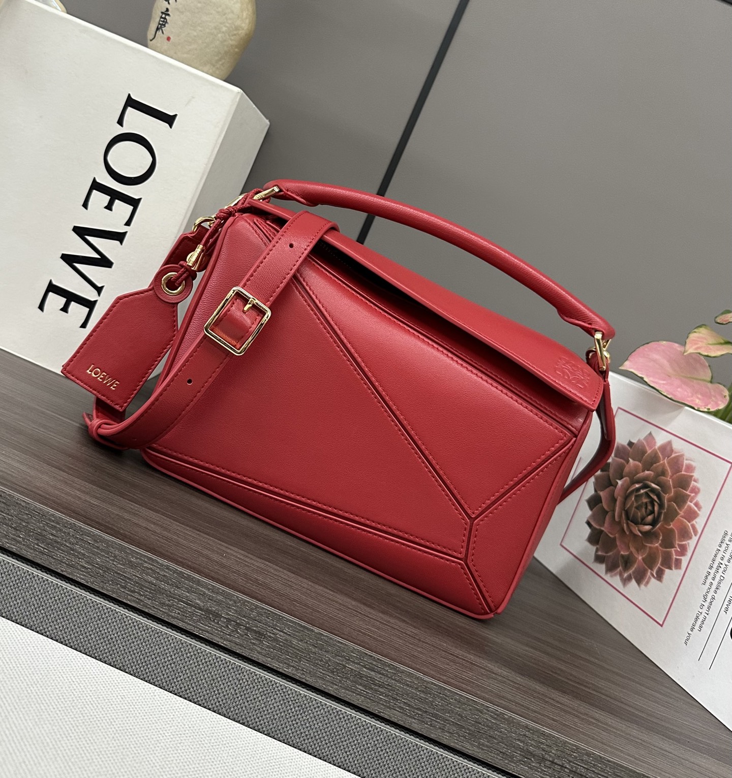 LOEWE Small Leather Featherlight Puzzle Top-Handle
