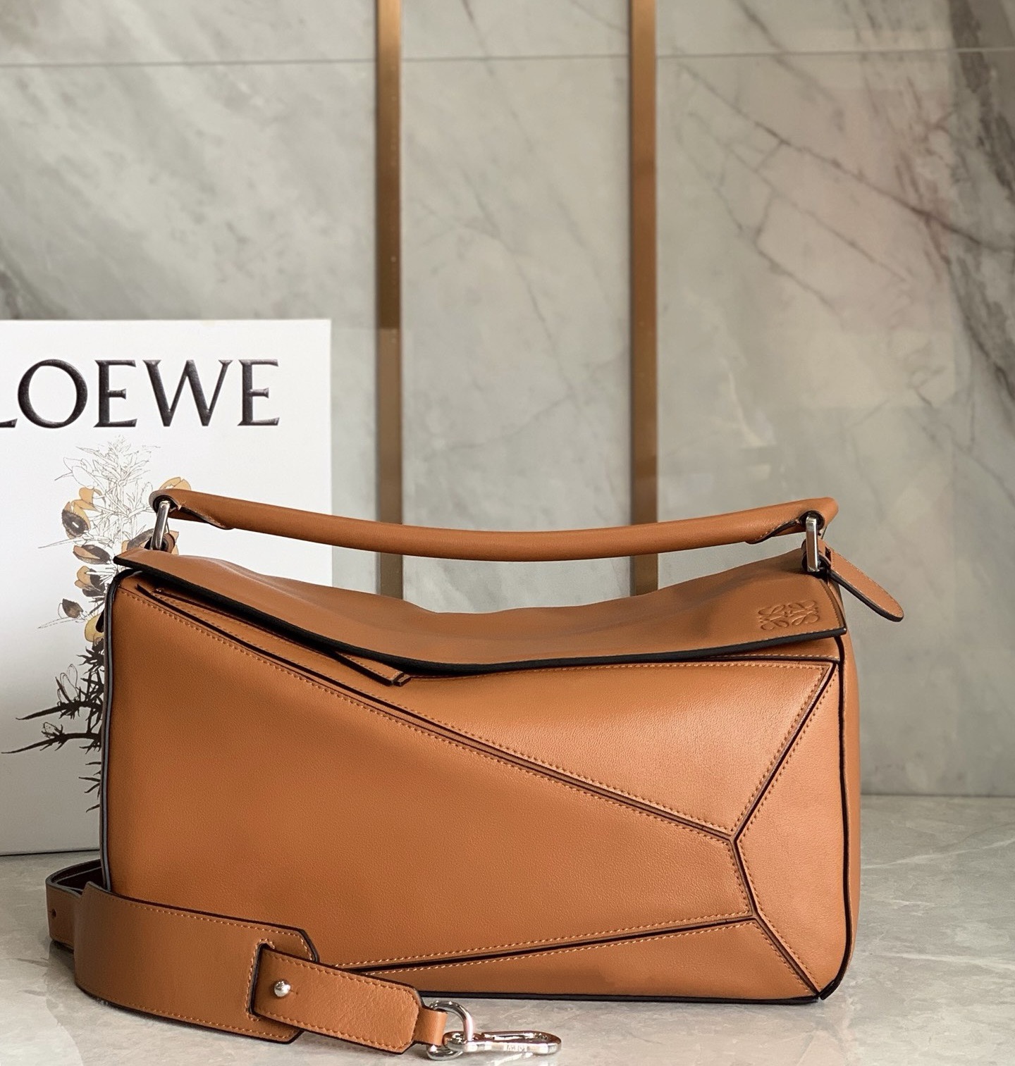 Loewe Medium Puzzle Edge bag in classic calfskin Brown – LOEWE