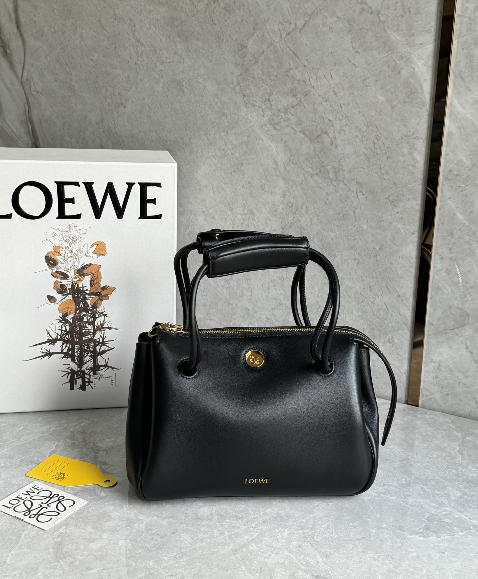 Loewe Small Madrid bag in supple calfskin Black – LOEWE