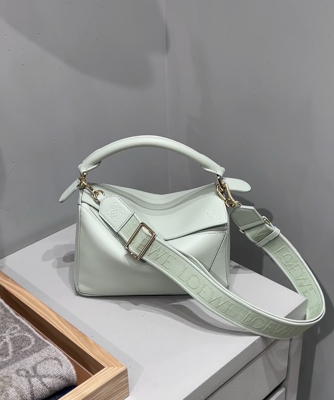 Loewe Puzzle Small Leather Shoulder Bag – Blue