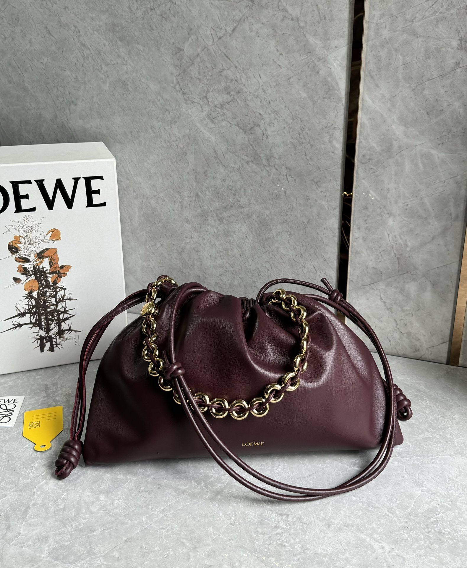 Loewe Medium Flamenco purse in mellow nappa lambskin Red