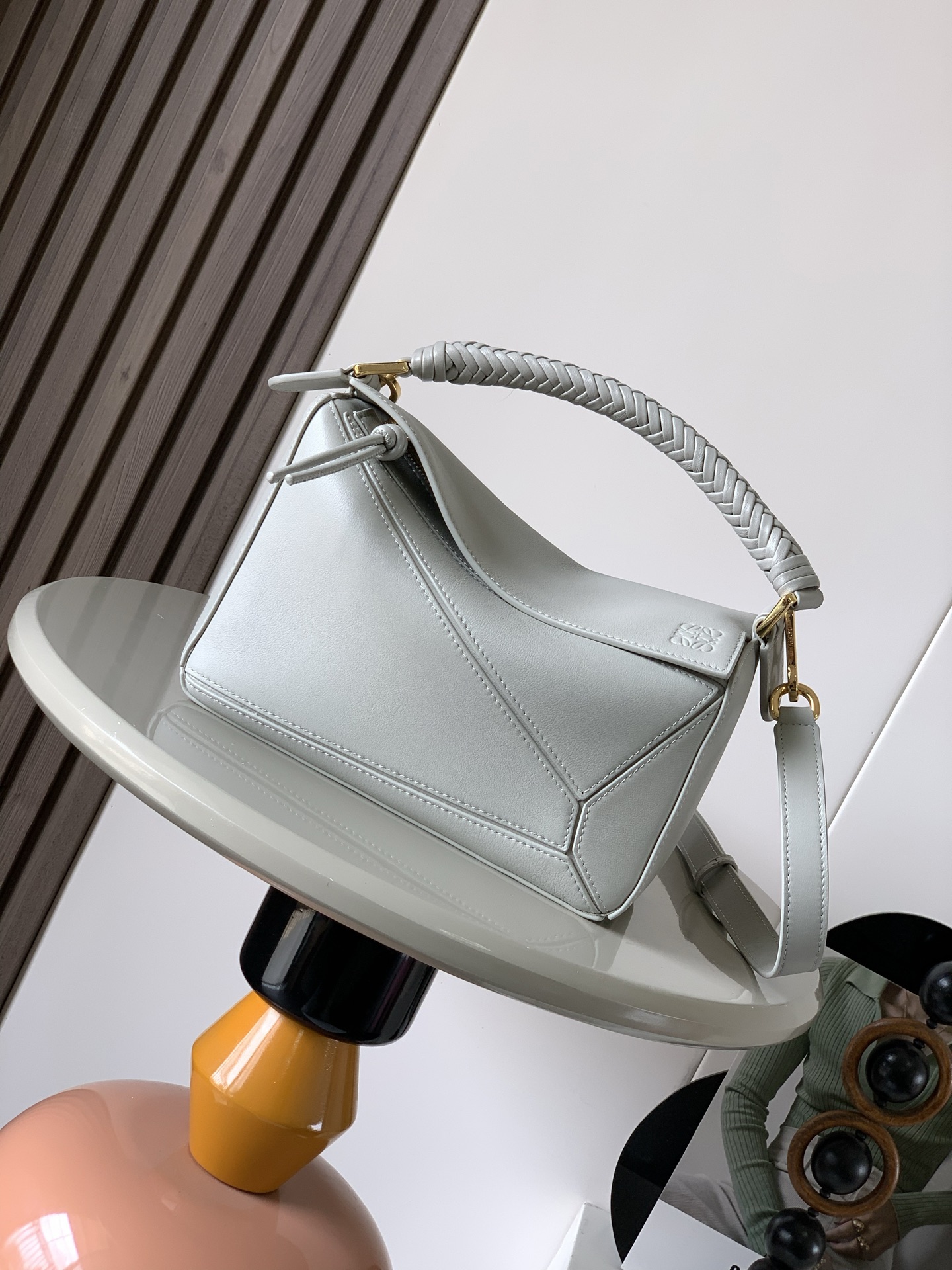 Loewe Small Puzzle Edge bag in soft grained calfskin Grey – LOEWE