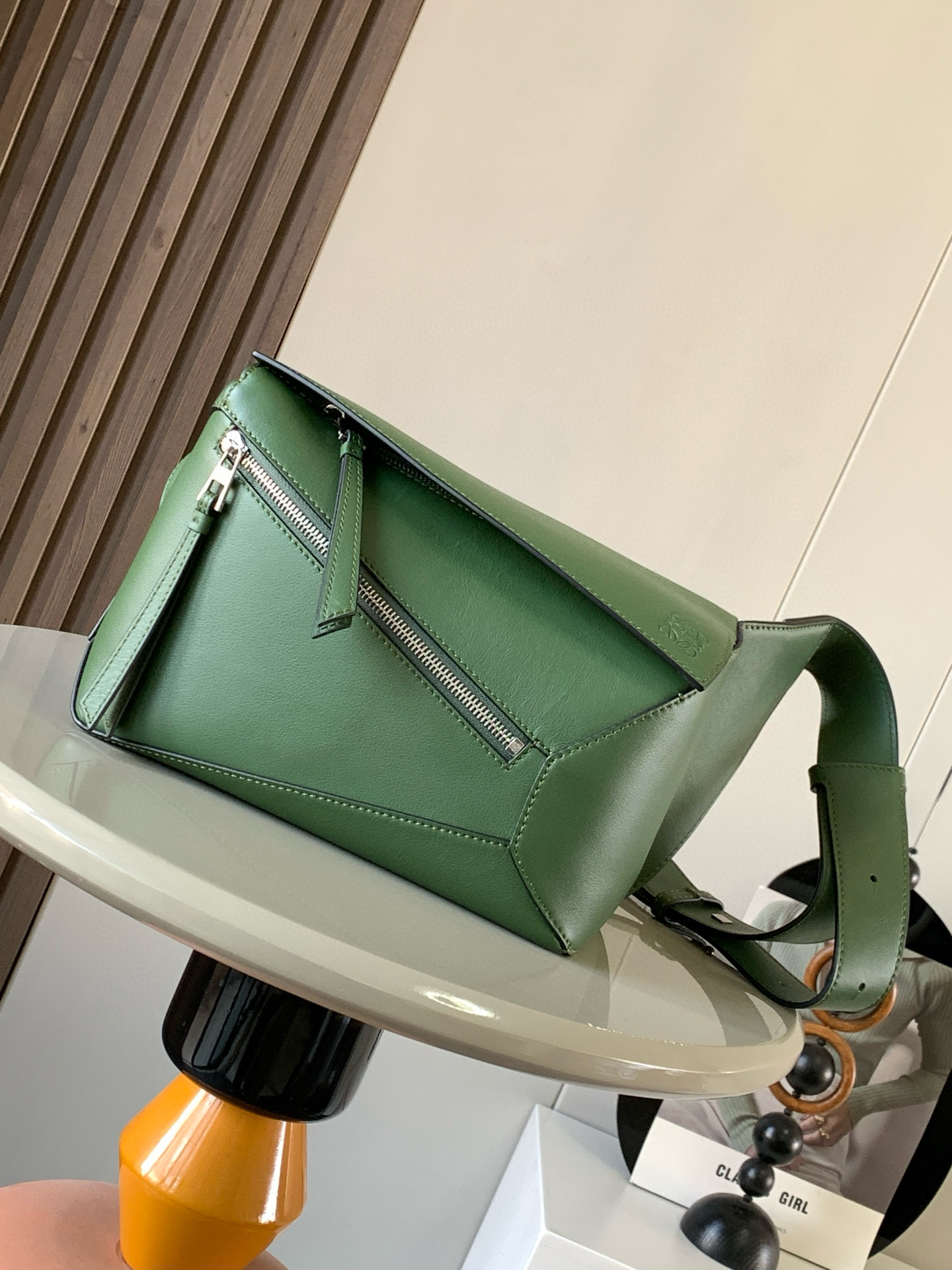 Loewe Large Puzzle Edge bag in classic calfskin Green – LOEWE