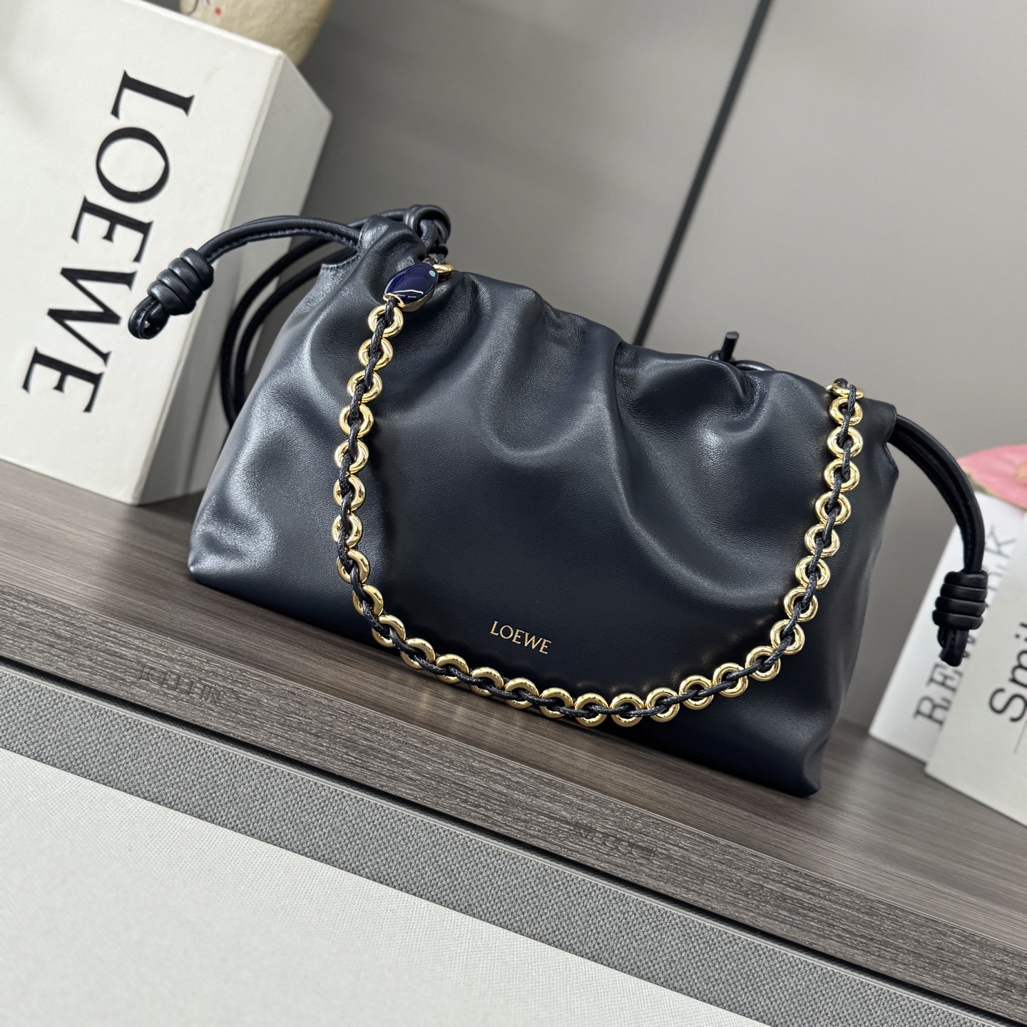 Loewe – Flamenco Purse bag in Black mellow nappa lambskin