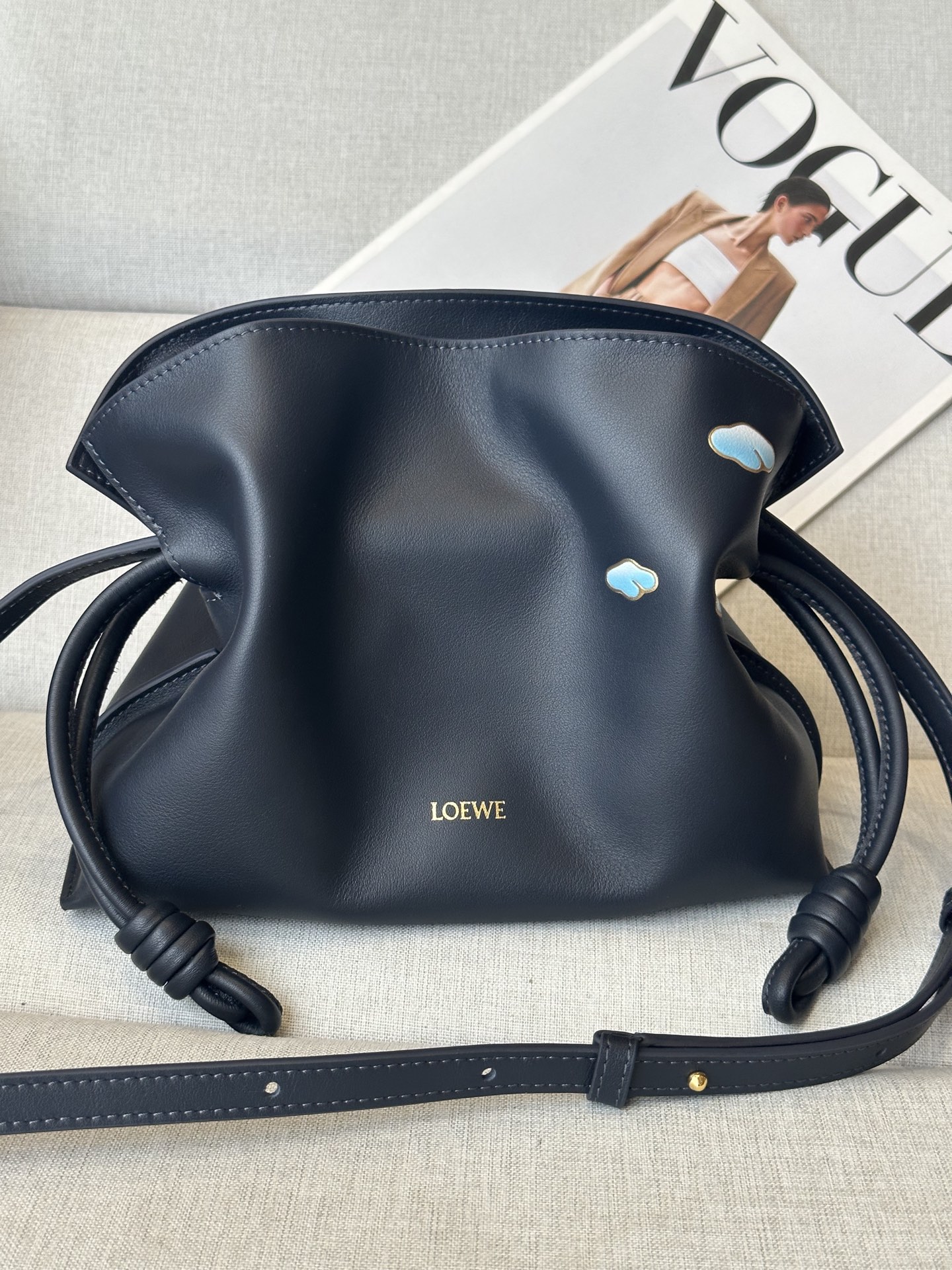 LOEWE x Suna Fujita Mini Leather Flamenco Clutch Bag |