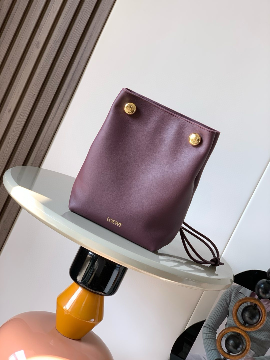 Loewe Pebble Embellished Leather Shoulder Bag | ModeSens