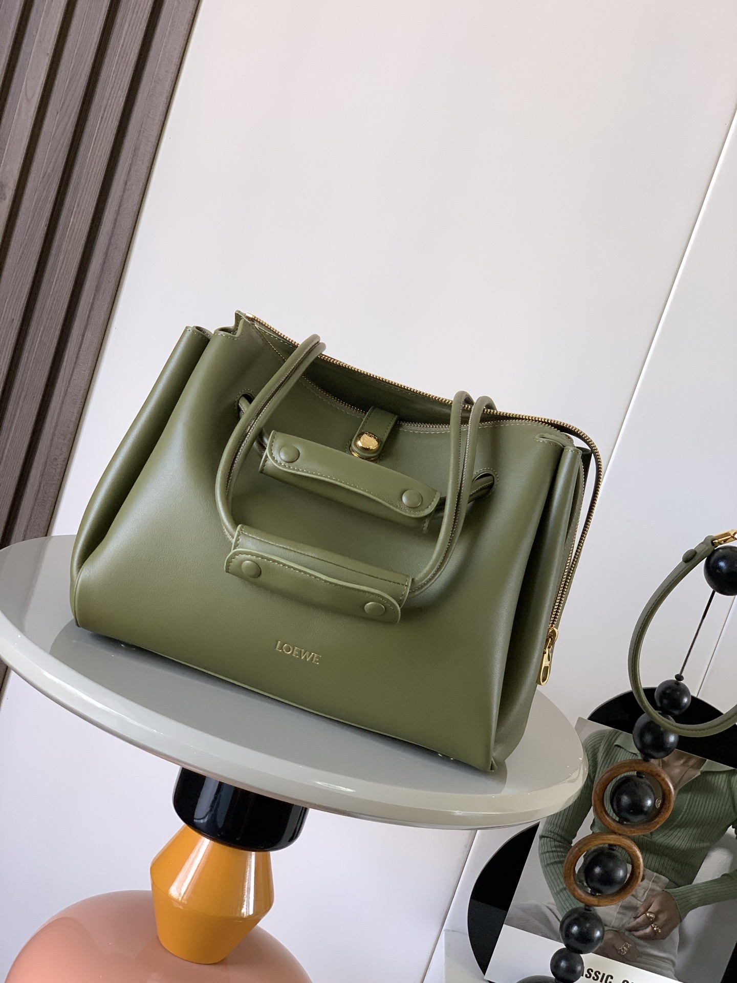 Loewe Medium Madrid bag in supple calfskin Green – LOEWE