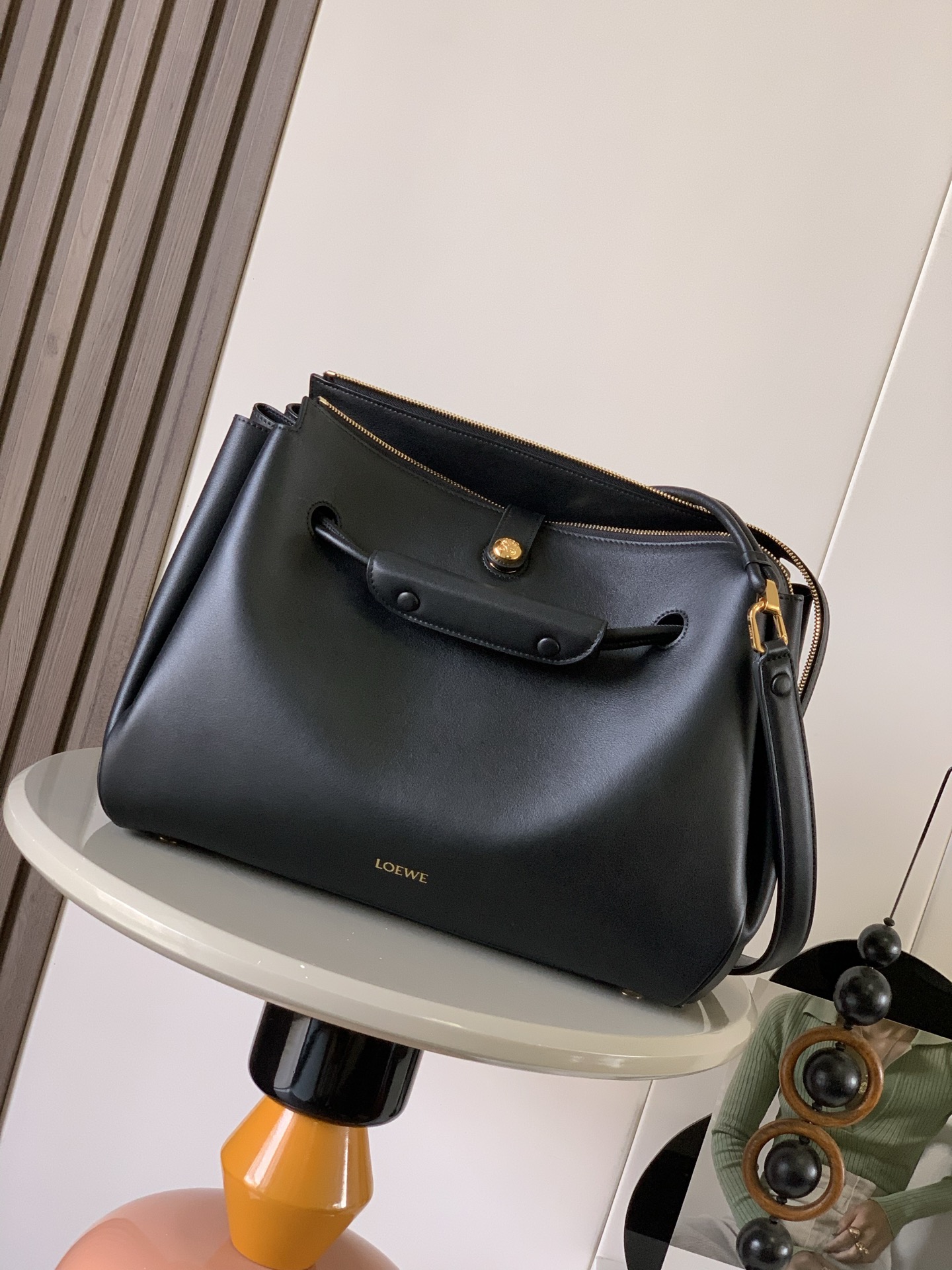 Loewe Medium Madrid bag in supple calfskin Black – LOEWE
