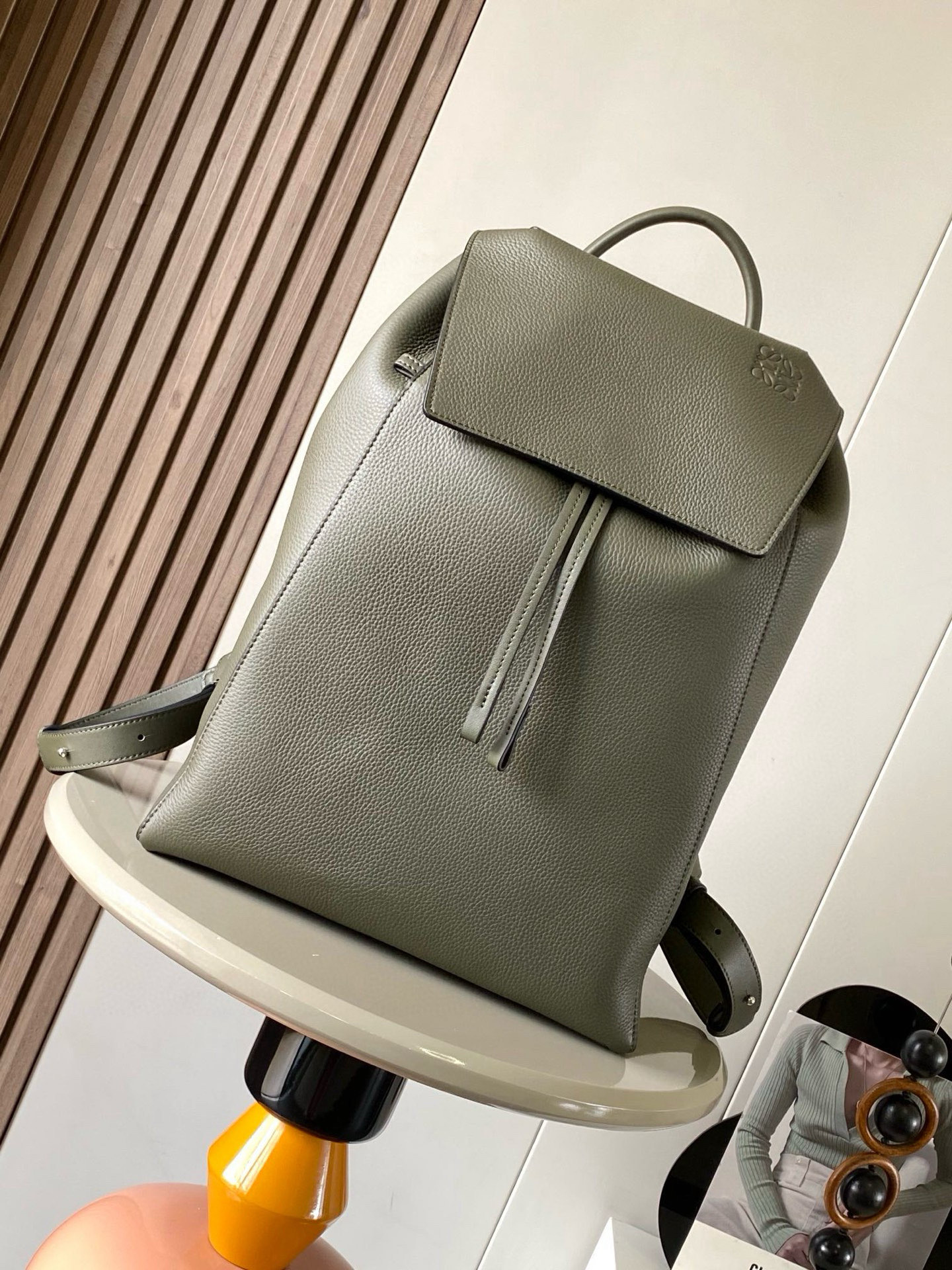 Loewe – Logo-Debossed Full-Grain Leather Backpack Loewe