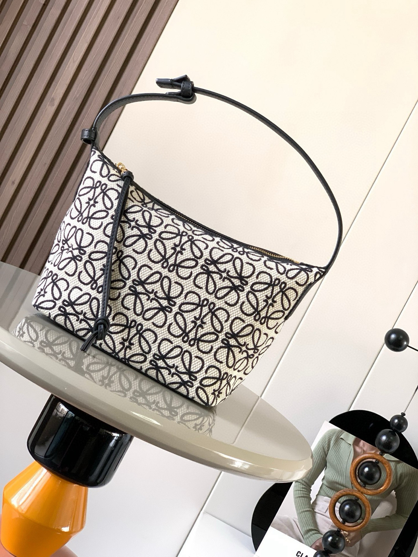 Loewe Small Anagram Jacquard Cubi Bag – Neutrals Hobos,