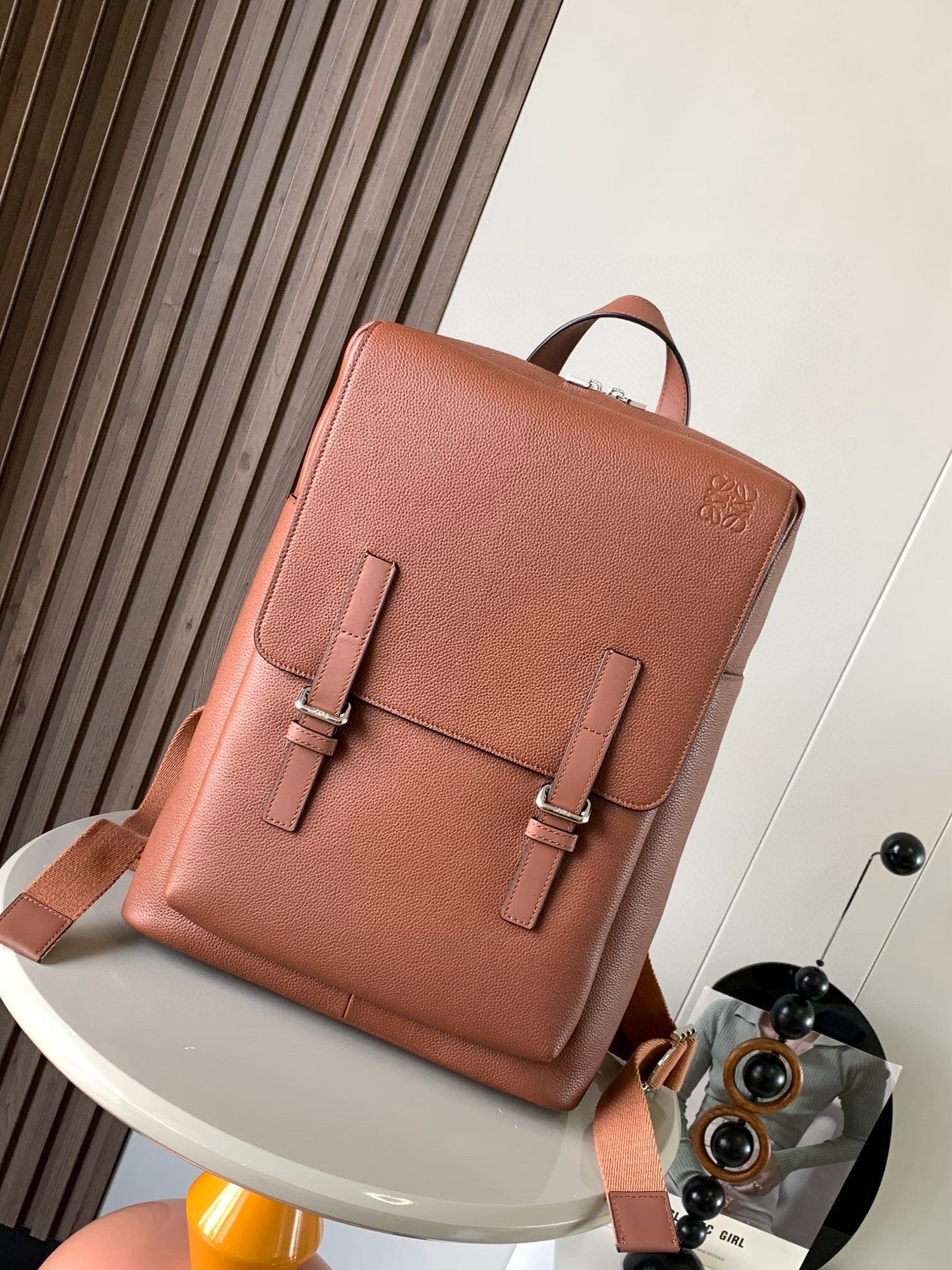 Loewe Military Backpack – Brown Backpacks, Bags – LOW43645