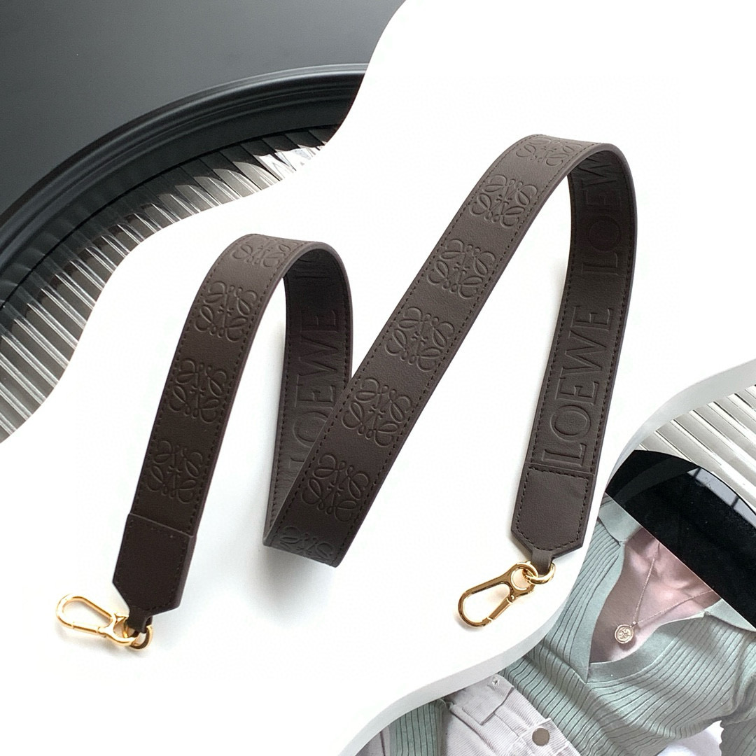 Loewe Black Leather Bag Strap – Black Bag Accessories,