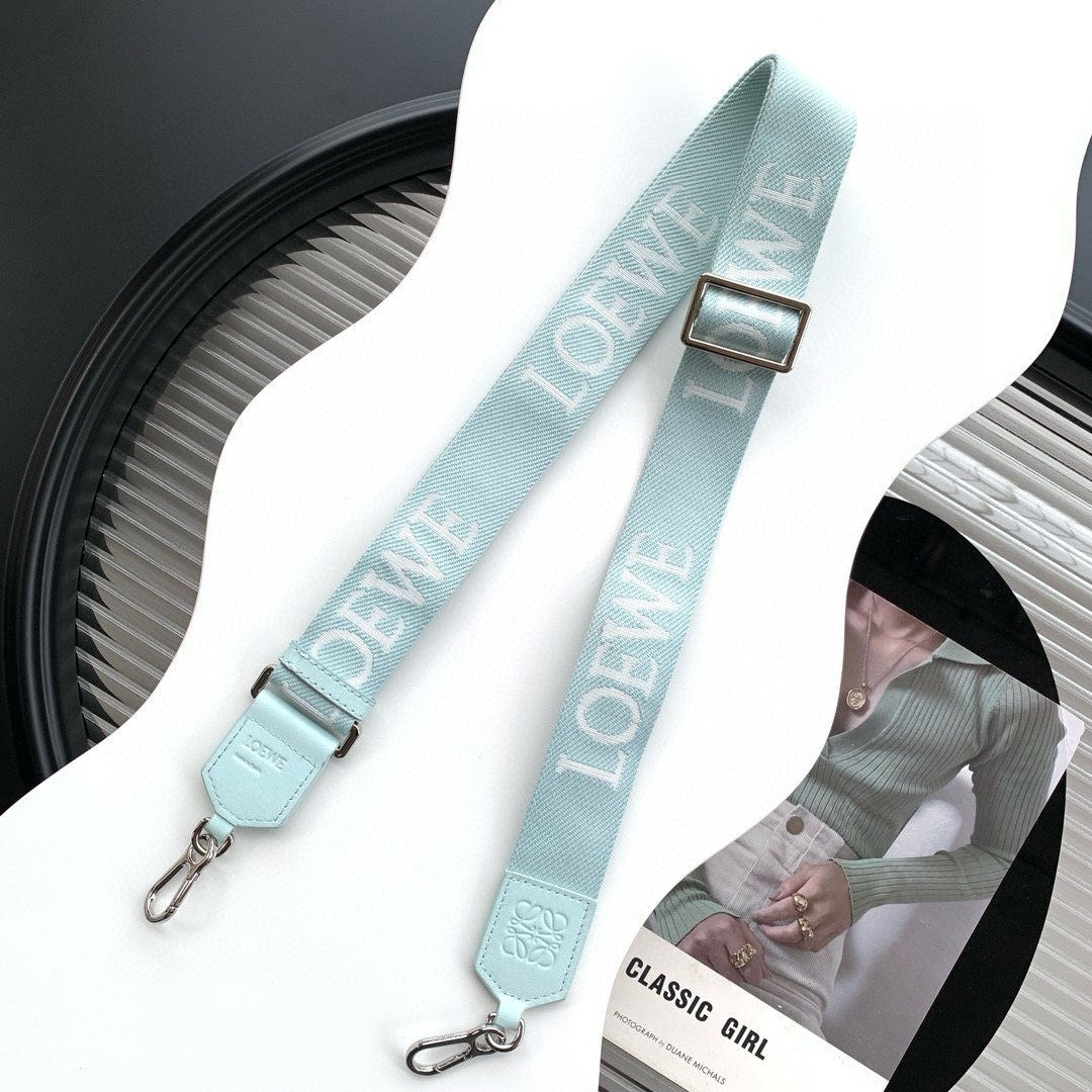 Loewe Squid Anagram strap in jacquard and calfskin Green – LOEWE