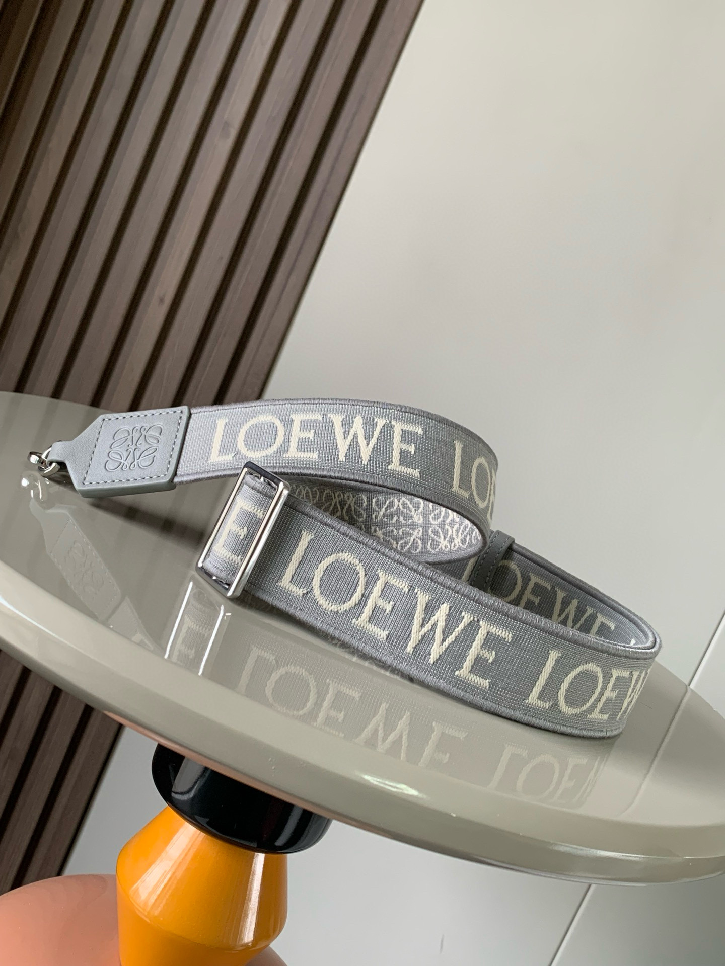 Loewe Canvas Adjustable Bag Strap – Grey Bag Accessories,