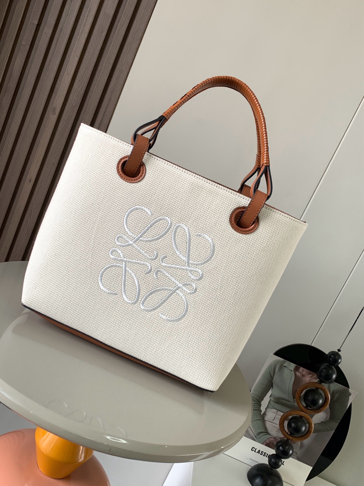 LOEWE Tote Bag Anagram 2WAY Canvas | eBay