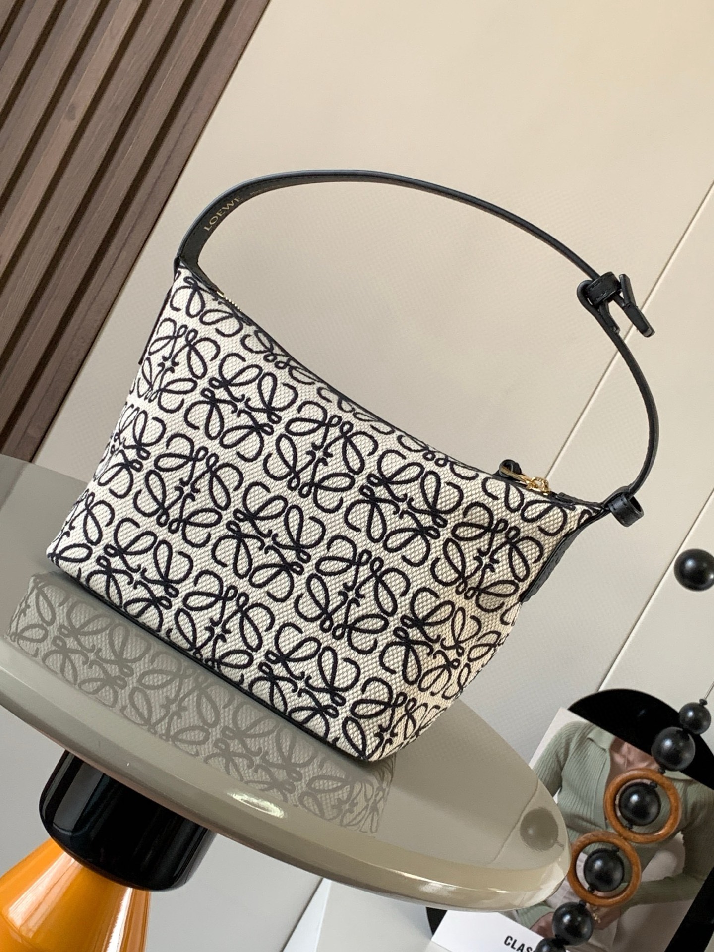 Loewe Small Anagram Jacquard Cubi Bag – Neutrals Hobos,