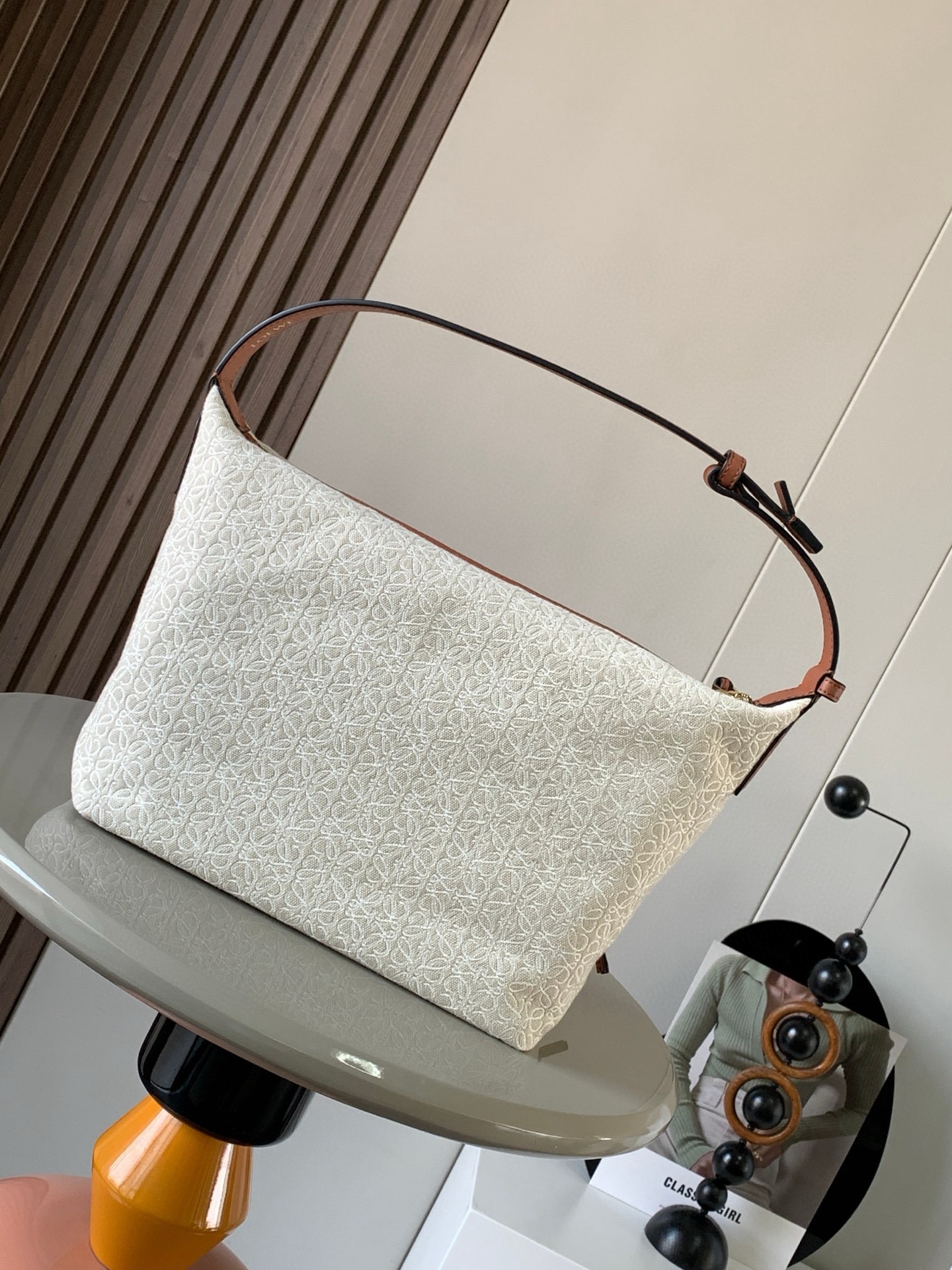 Loewe Cubi Hobo Anagram Jacquard Small Neutral 2826851