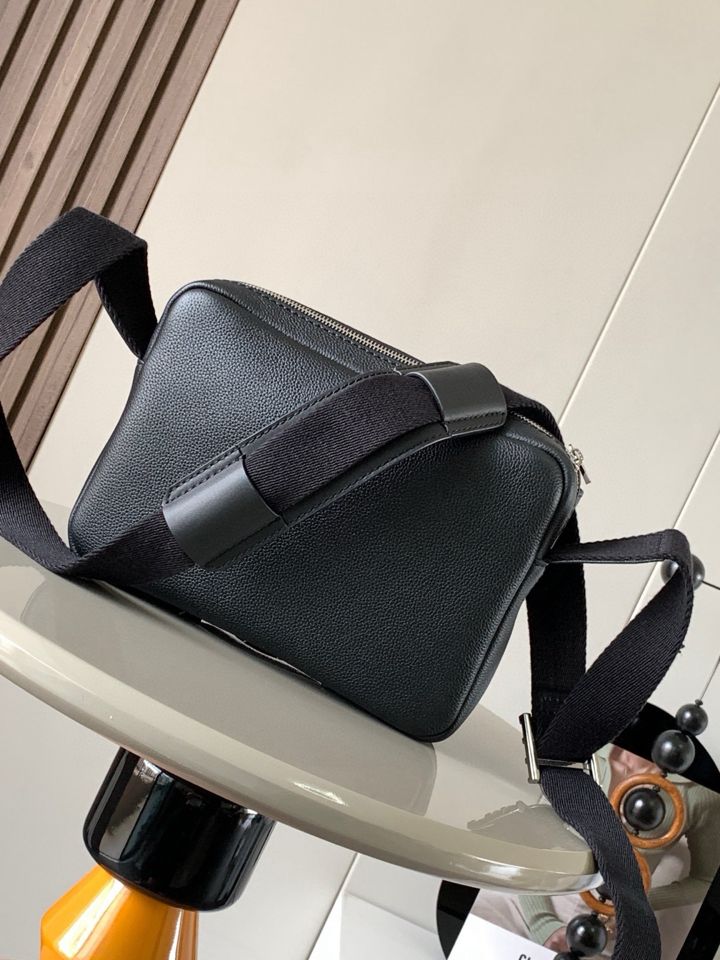 LOEWE Military Messenger XS Shoulder Bag Leather Black