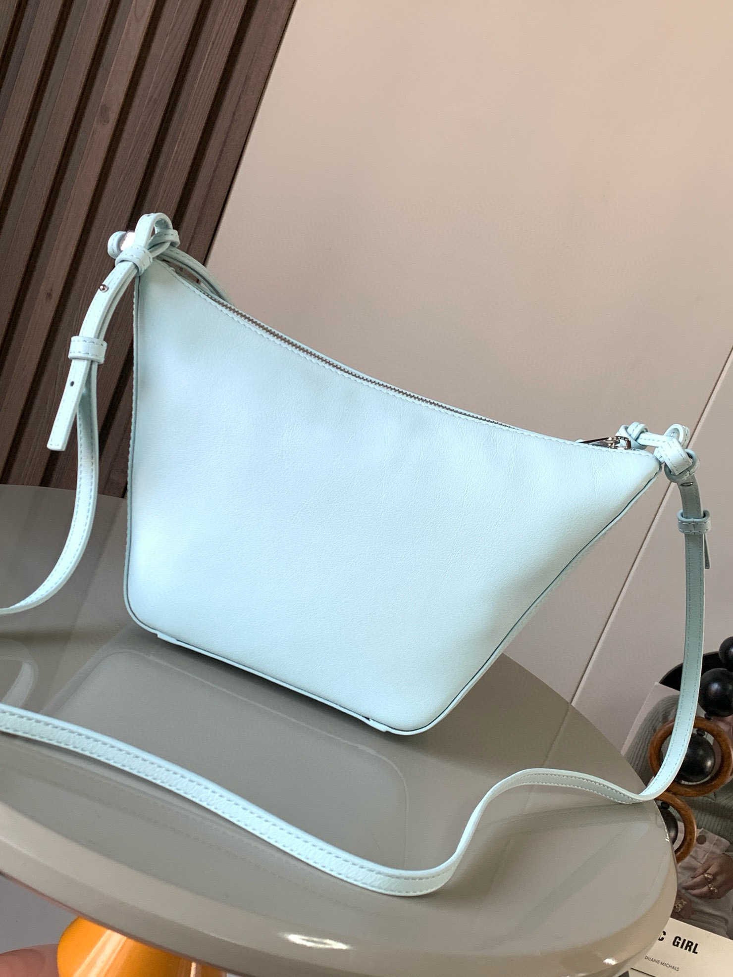 LOEWE Calfskin Mini Hammock Hobo Soft Blue Iceberg 1493014