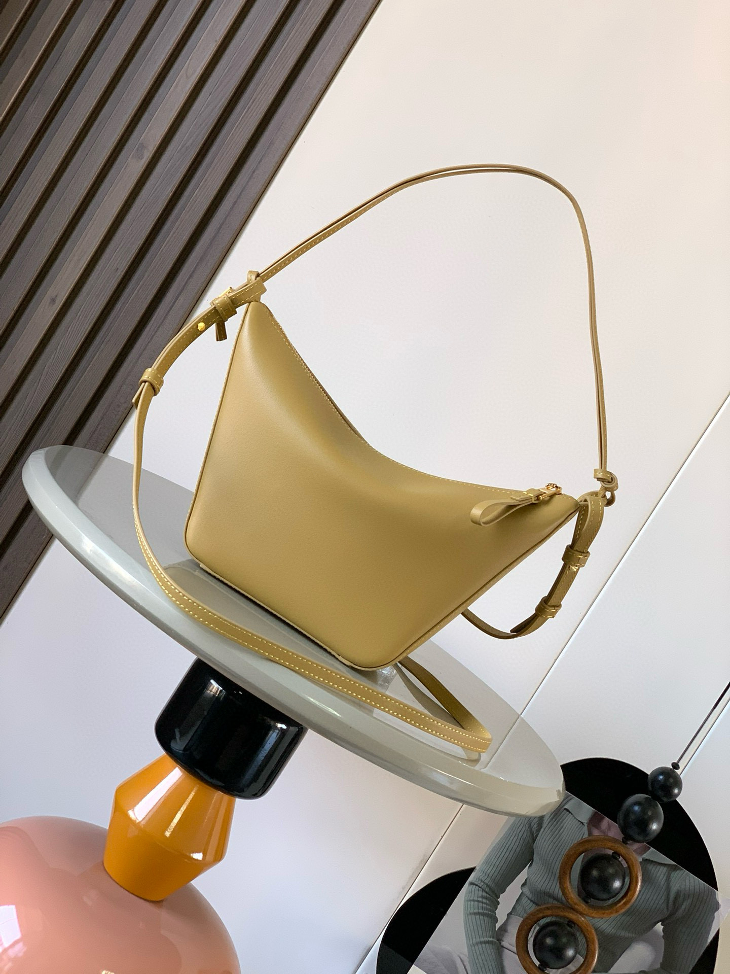 LOEWE Calfskin Mini Hammock Hobo Clay Green 1417115