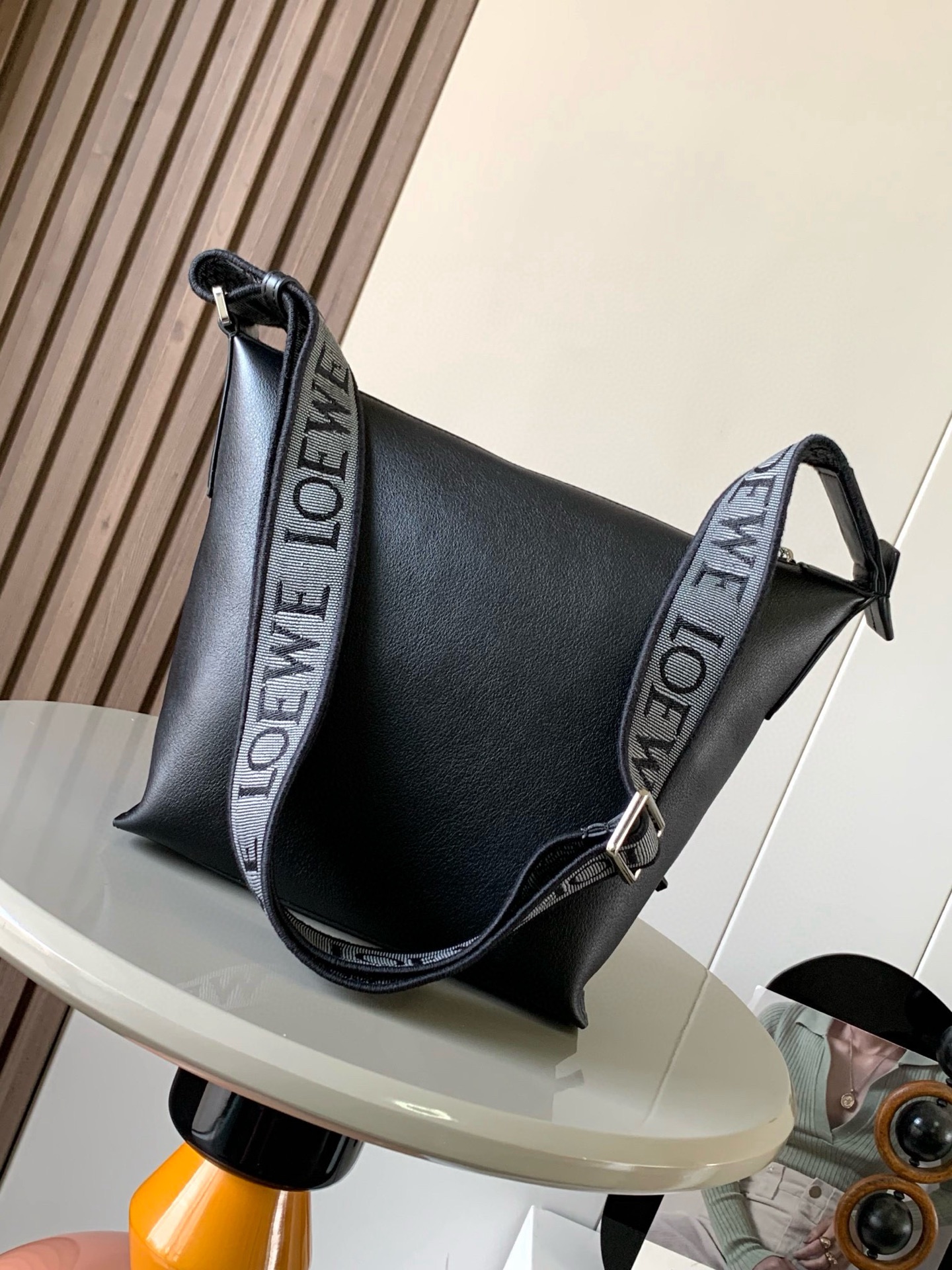 LOEWE Supple Smooth Calfskin Jacquard Small Cubi Crossbody LOEWE 07559