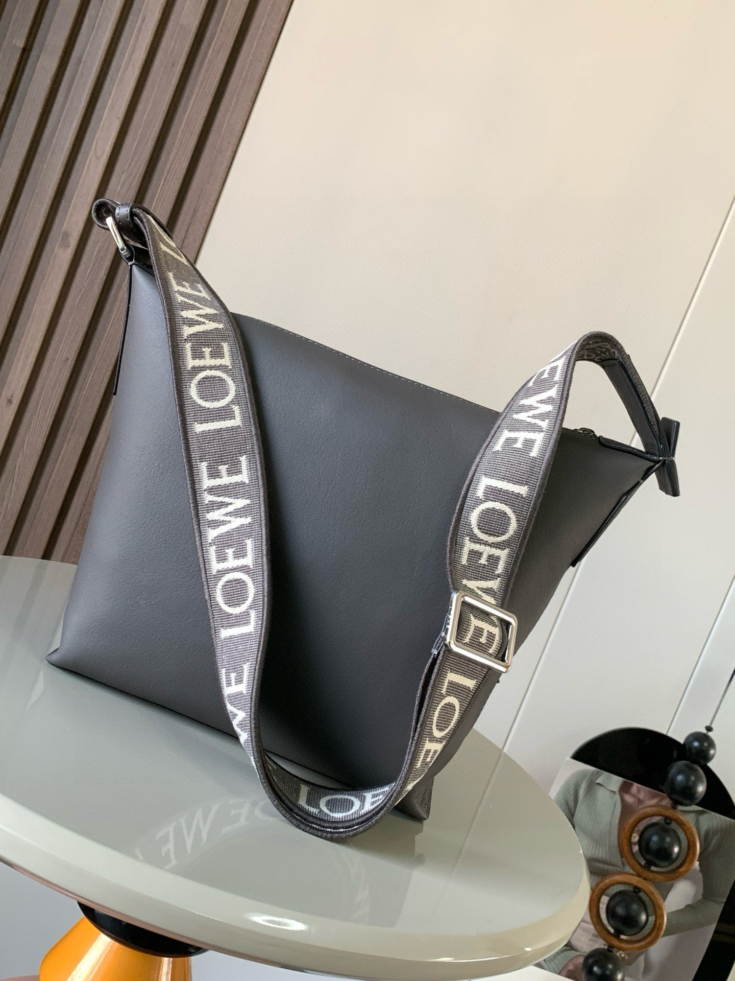 LOEWE Supple Smooth Calfskin Jacquard Small Cubi CrossbodyLOEWE 07579