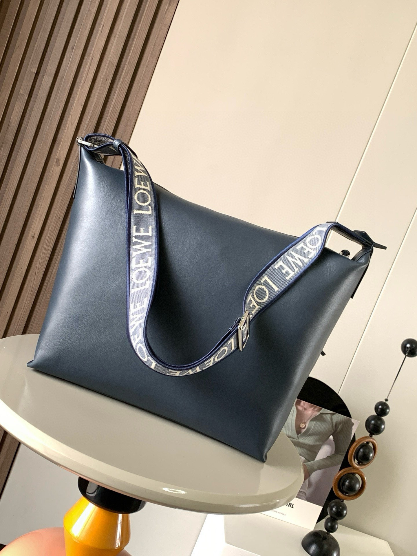 LOEWE Cubi Leather Messenger Bag for Men