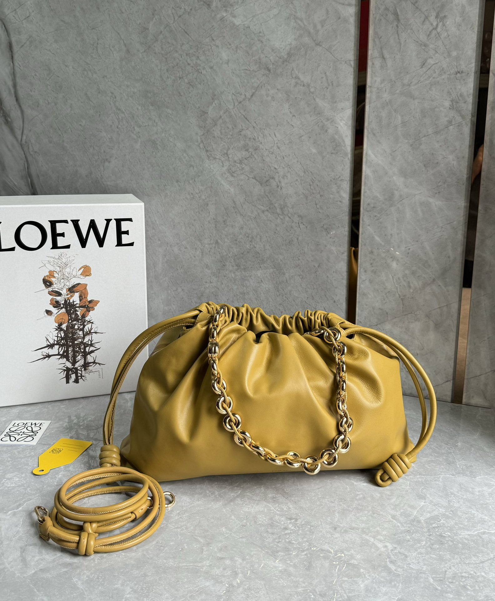 Loewe Large Flamenco purse in mellow nappa lambskin Beige – LOEWE