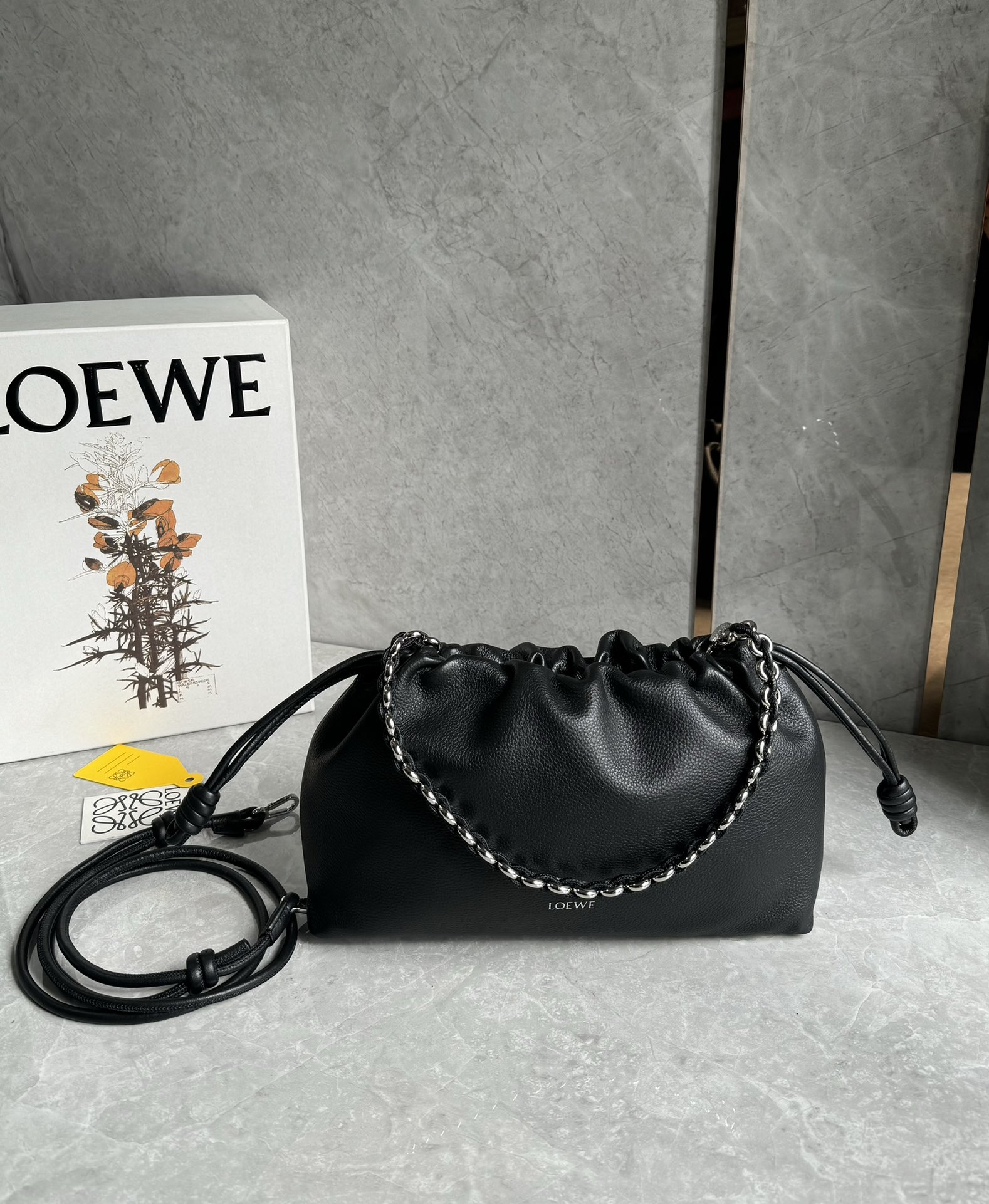 LOEWE Medium Leather Flamenco Purse