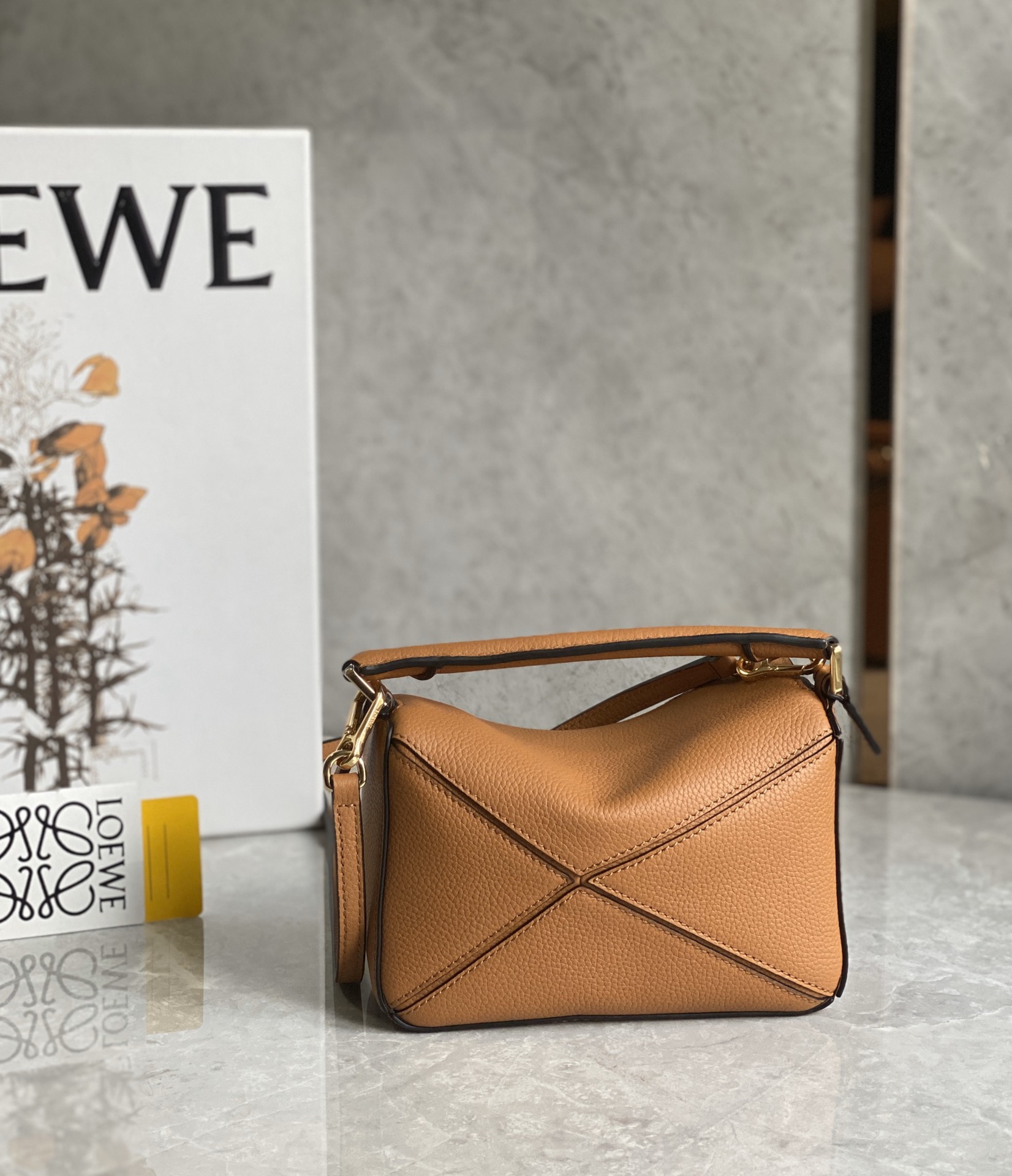 Loewe Mini Featherlight Puzzle bag in nappa lambskin Beige – LOEWE