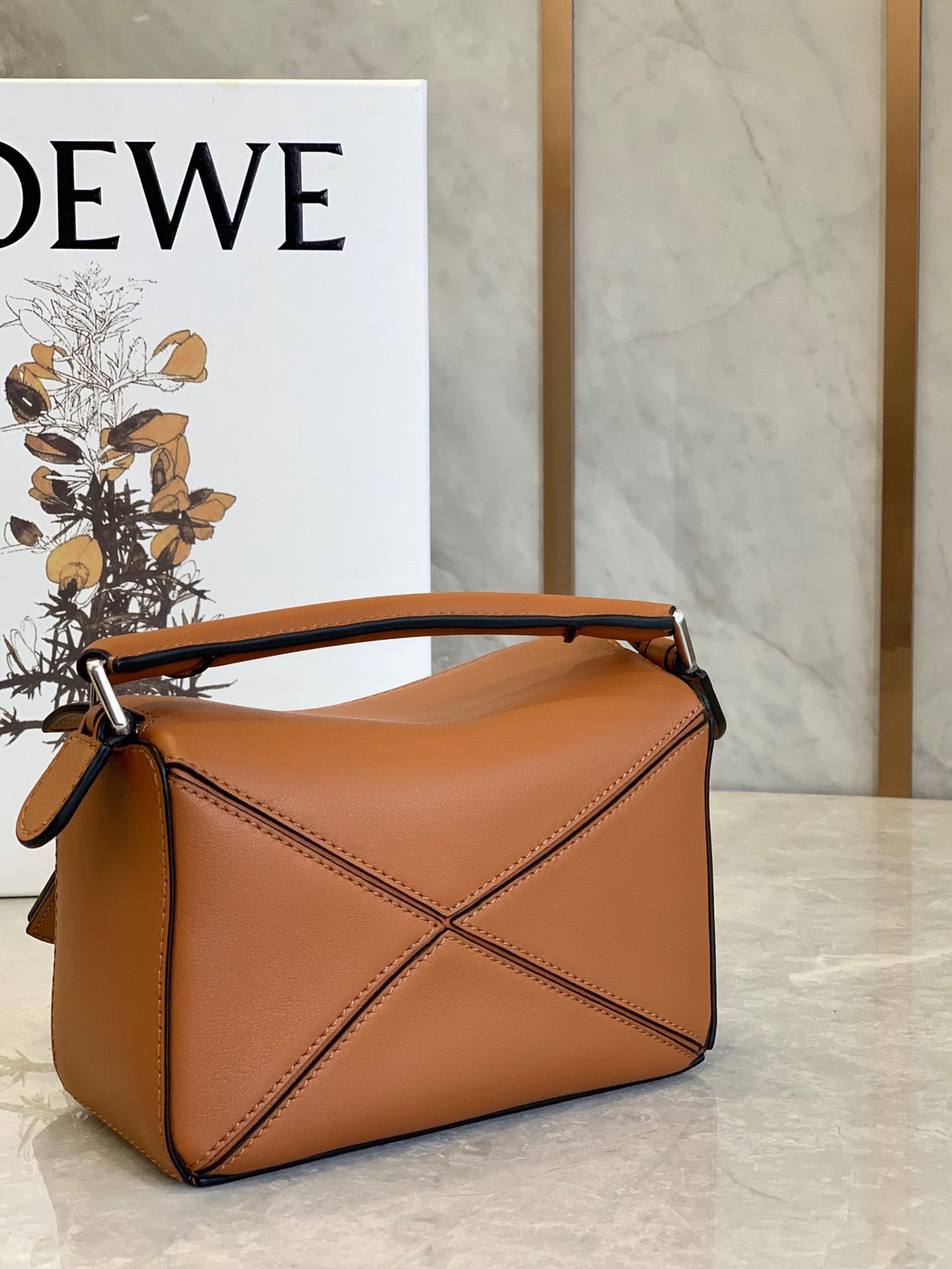 Loewe Medium Puzzle Edge bag in classic calfskin Brown – LOEWE