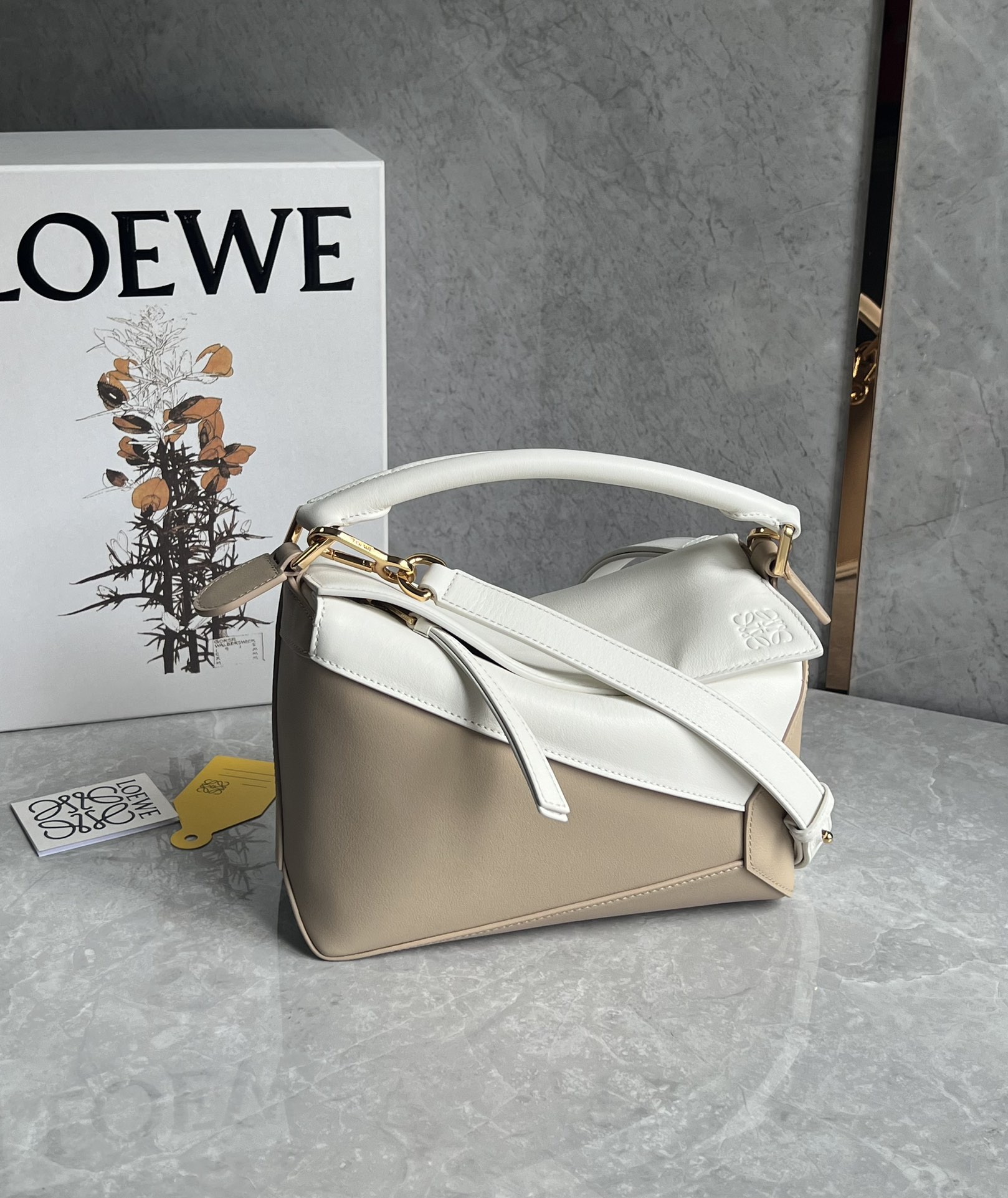 LOEWE Small Leather Puzzle Top-Handle Bag