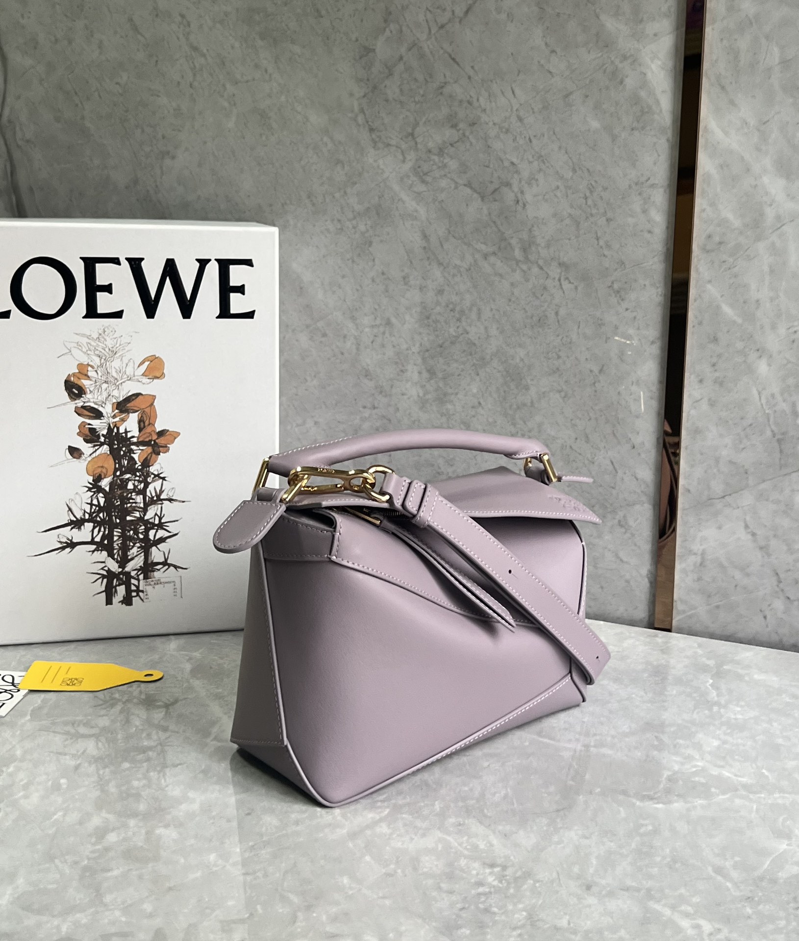 Loewe Puzzle Edge Small 2Way Shoulder Bag Handbag Purple
