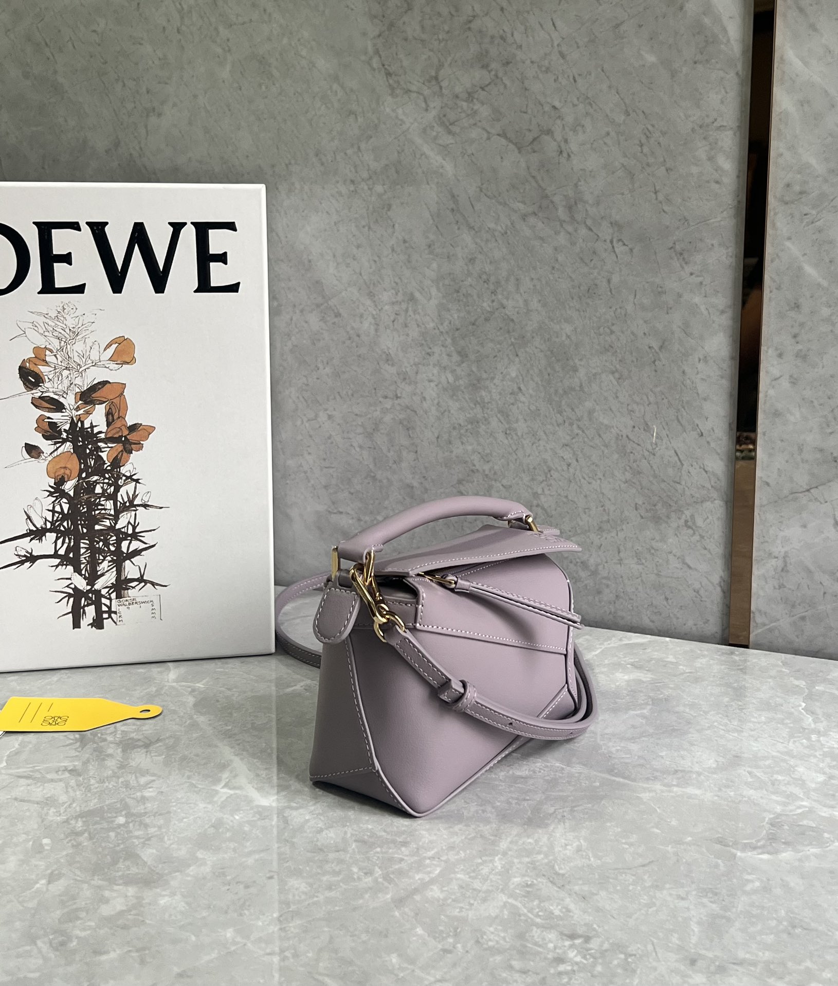 LOEWE Calfskin Mini Puzzle Edge Bag Pale Aubergine Glaze LOEWE 08399