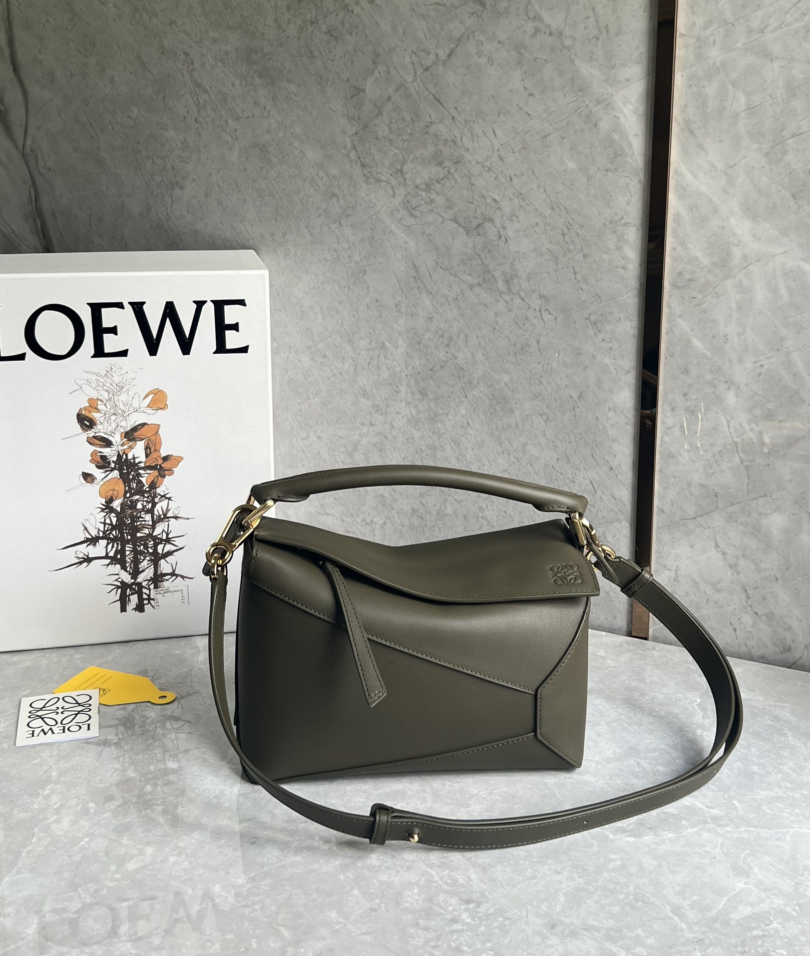 LOEWE Puzzle Edge Mini Leather Cross-Body Bag in