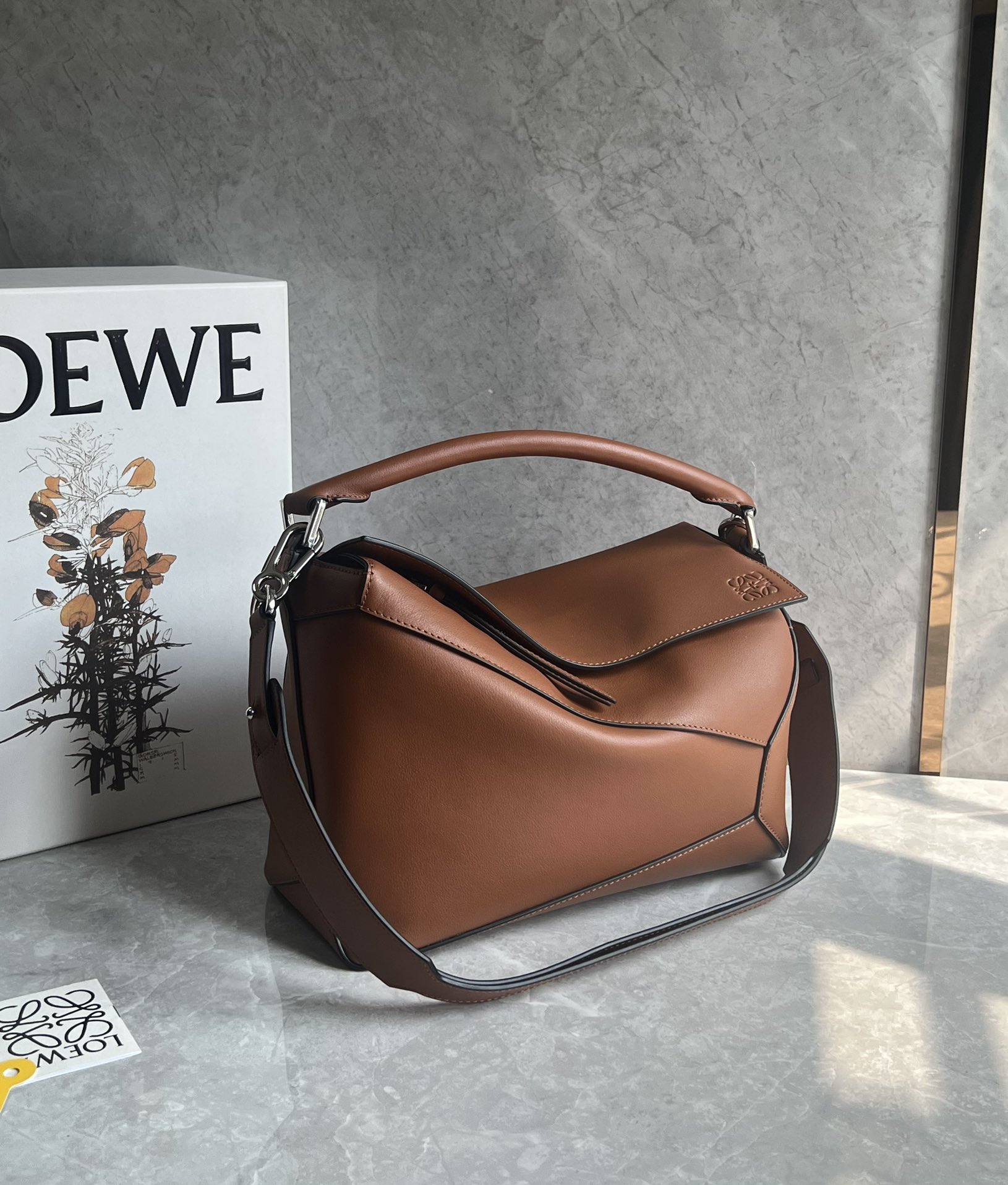 Loewe Small Puzzle Edge bag in classic calfskin Brown – LOEWE