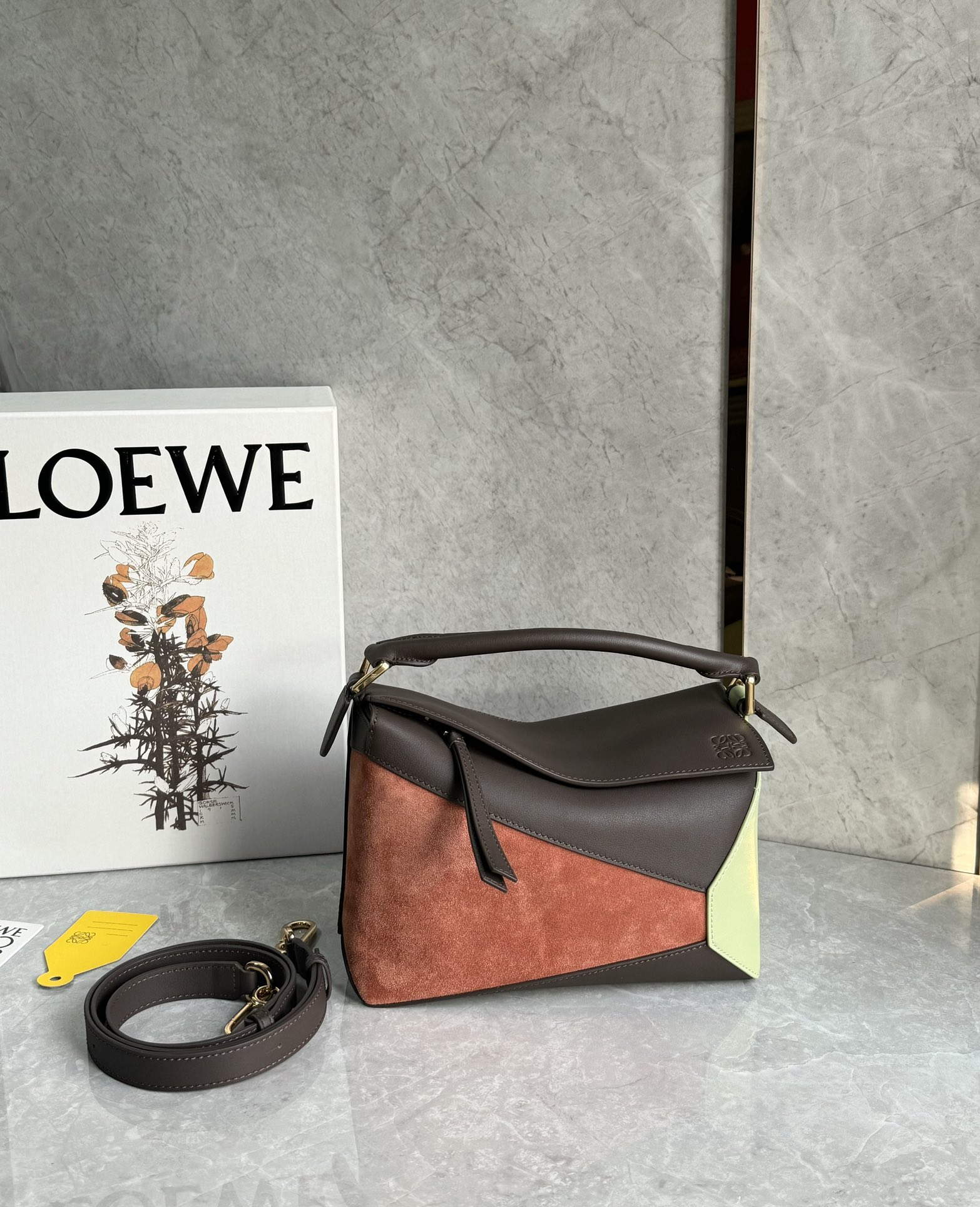 Loewe Small Puzzle bag in classic calfskin and suede
