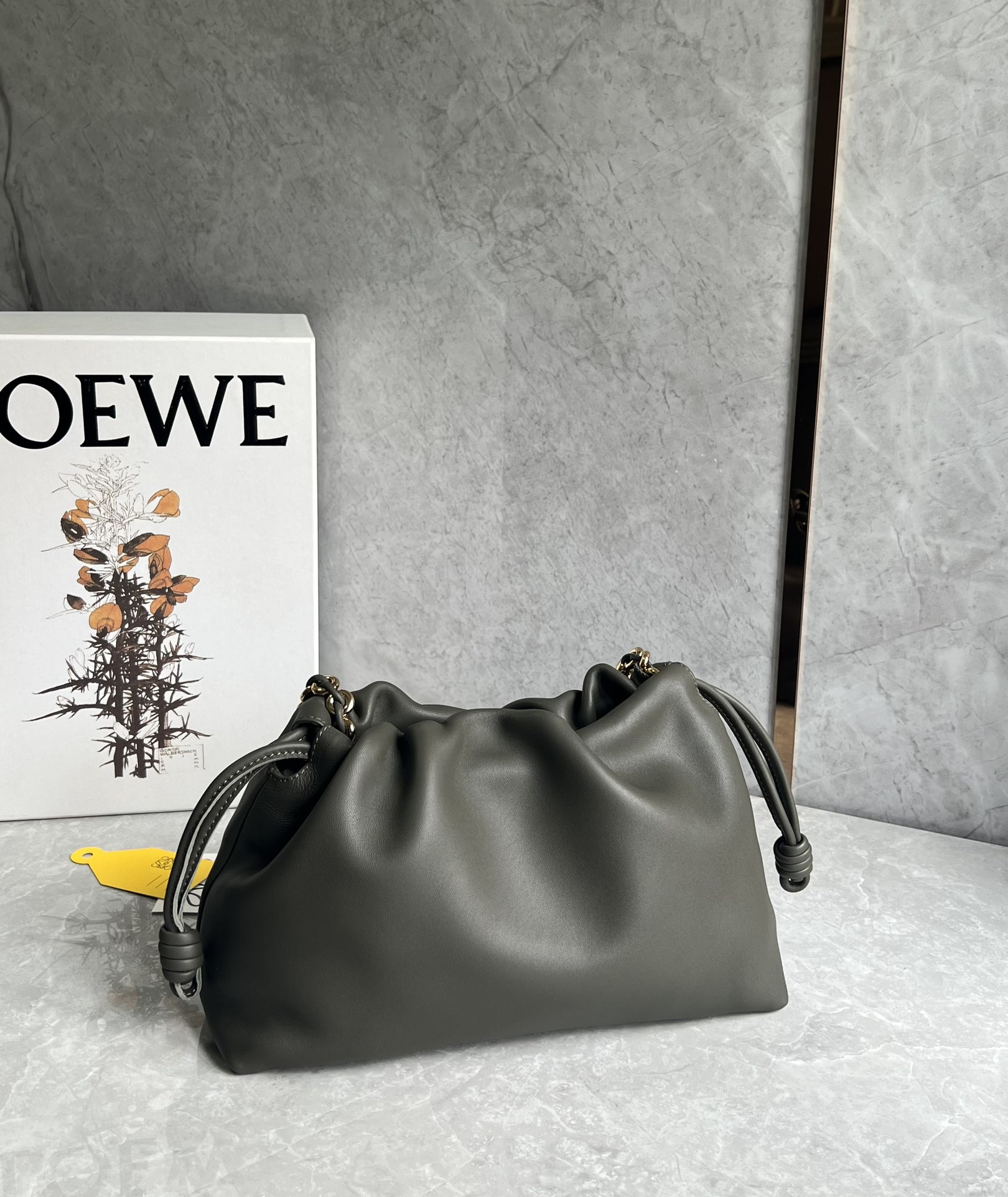 Loewe 2023 Mini Flamenco Clutch – Grey Clutches,