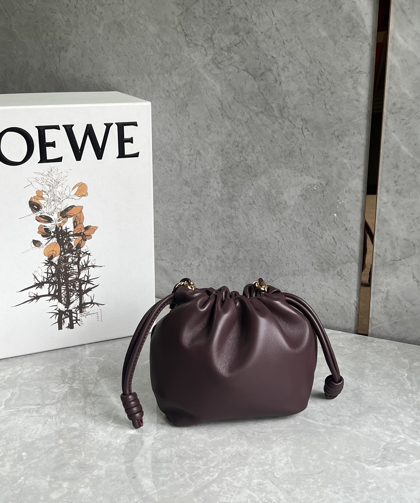 Loewe Mini Flamenco purse in mellow nappa lambskin Red – LOEWE