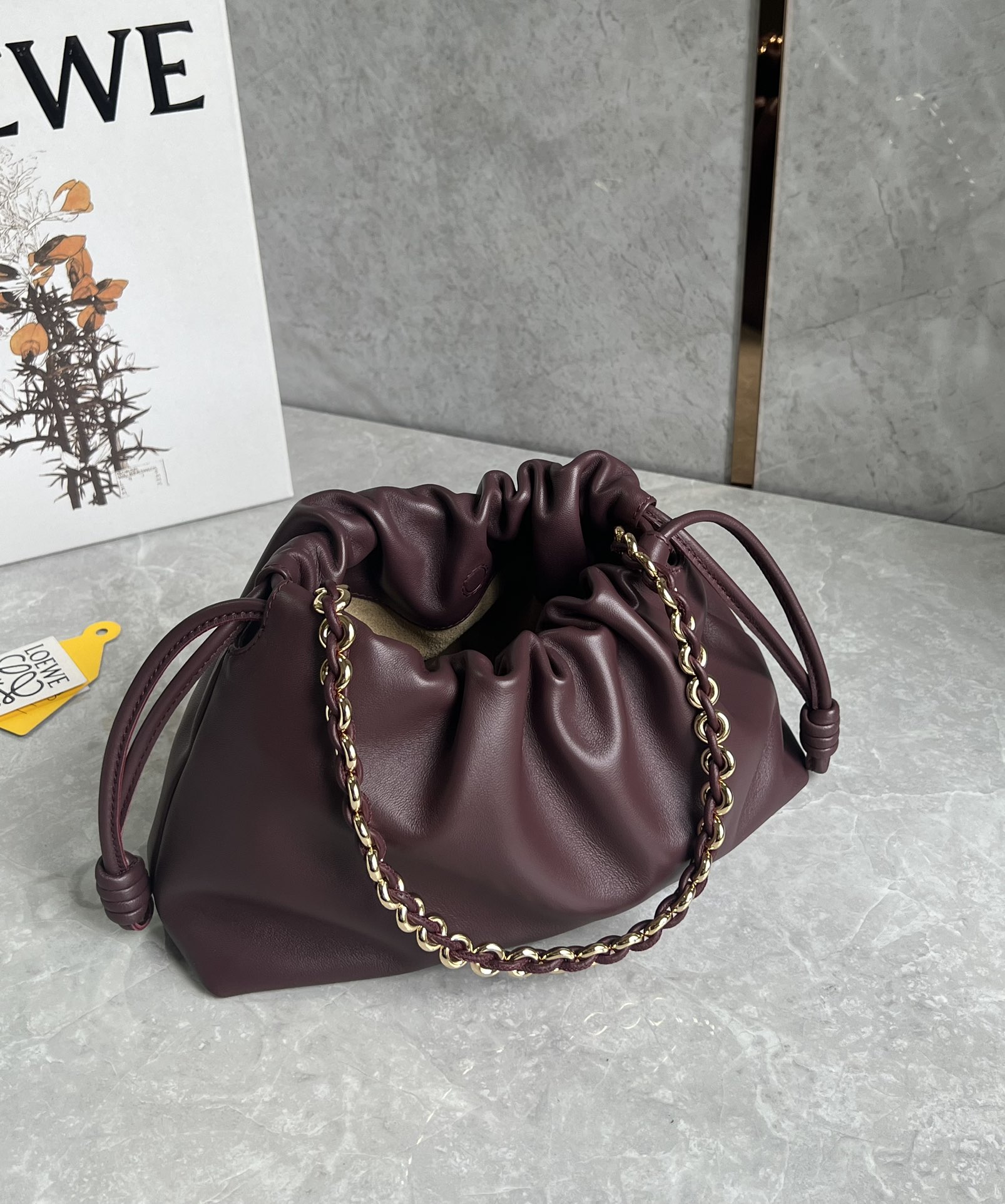 Loewe Medium Flamenco purse in mellow nappa lambskin Red