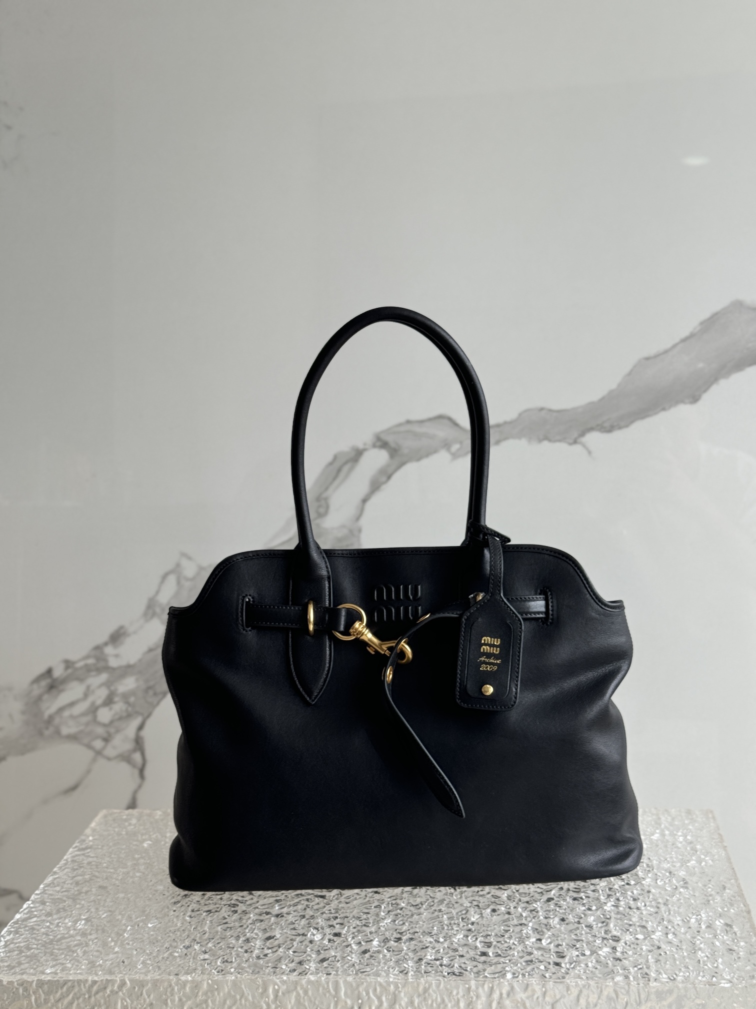 Miu Miu Black Aventure Nappa Leather Bag | Miu Miu