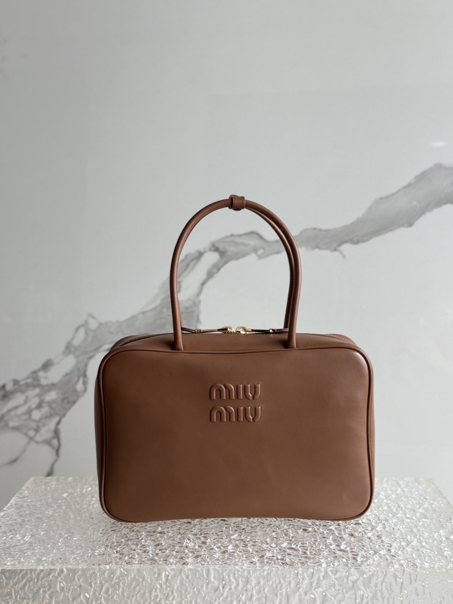 Miu Miu Cocoa Brown Suede Beau Bag | Miu Miu