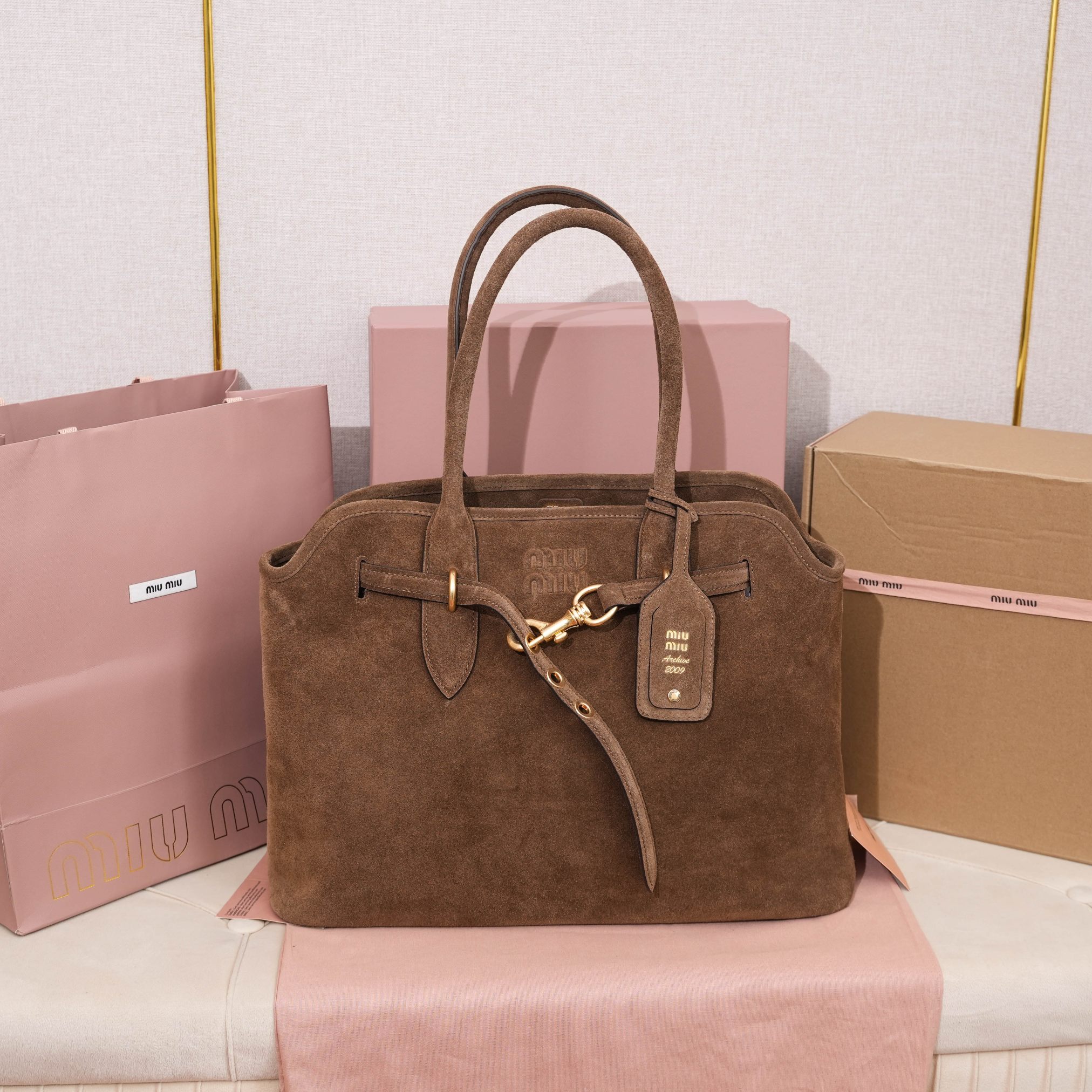 Miu Miu Olive Green Aventure Suede Bag | Miu Miu