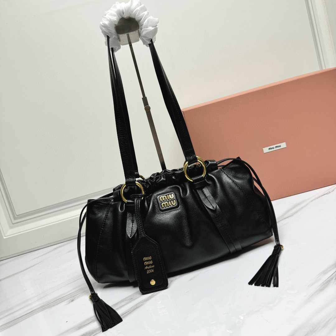 Miu Miu Black Joie Nappa Leather Bag | Miu Miu