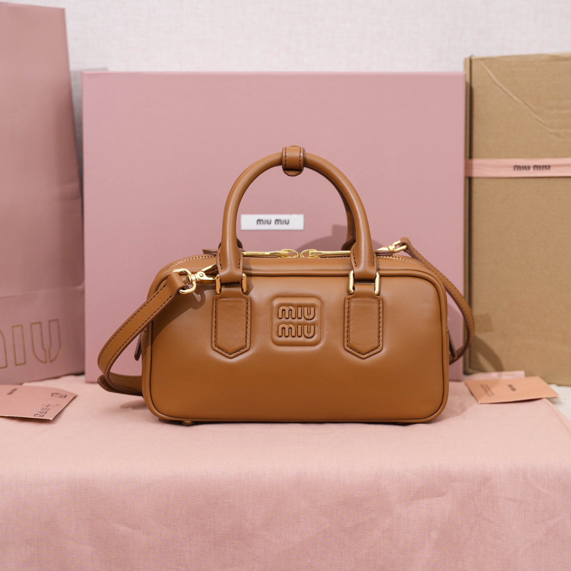 Miu Miu Brown Arcadie Womens Handbag Miu Miu