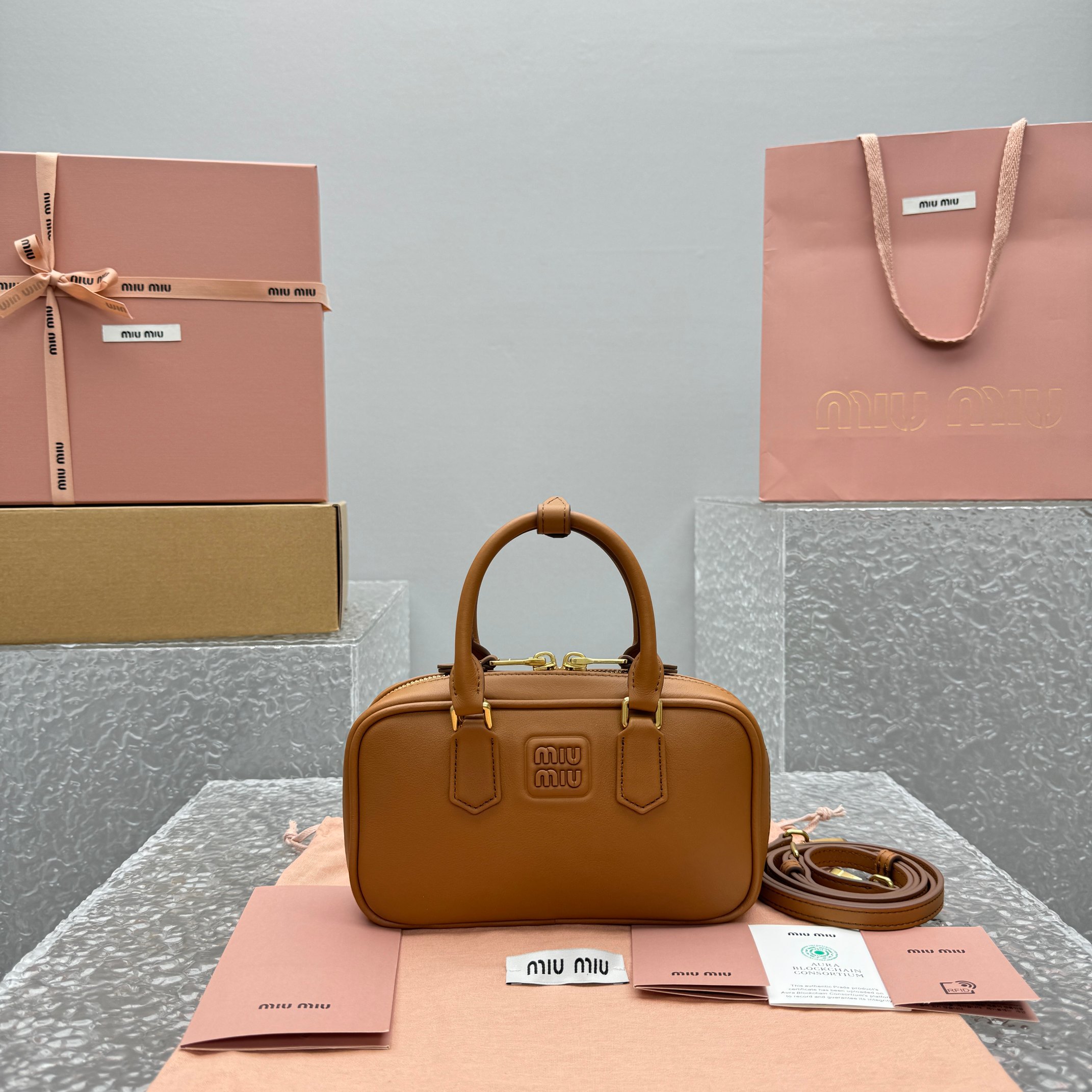 Miu Miu Brown Arcadie Womens Handbag Miu Miu