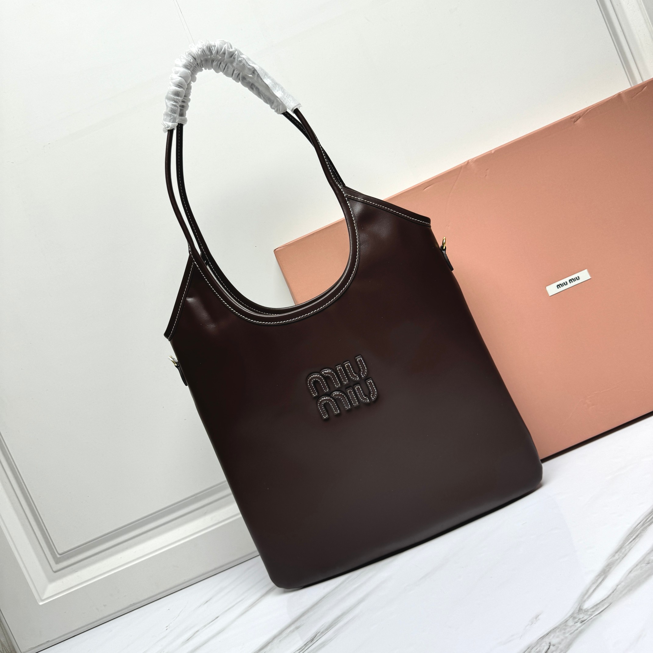 Miu Miu Ivy Leather Tote Bag Black 140367872 | eBay