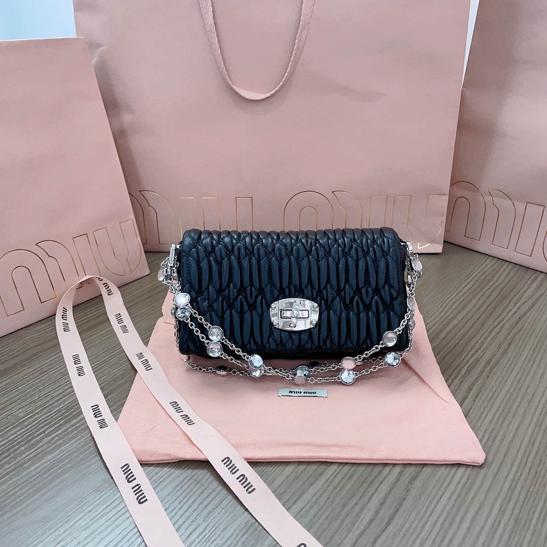 Miu Miu Pale Pink Mordore Matelassé Nappa Leather Mini-bag | Miu Miu